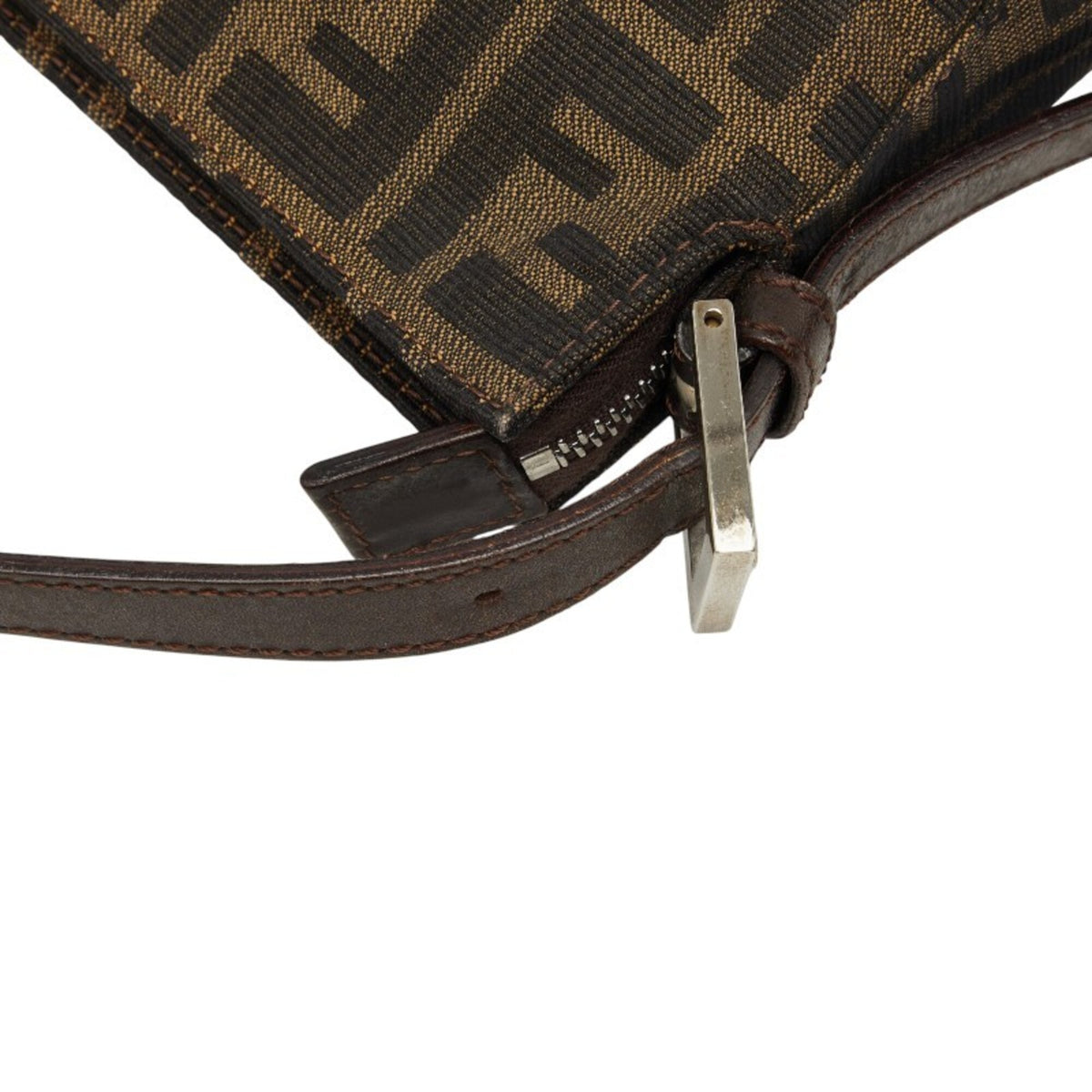 Fendi Brown Canvas Leather Shoulder Bag (Pre-Owned)