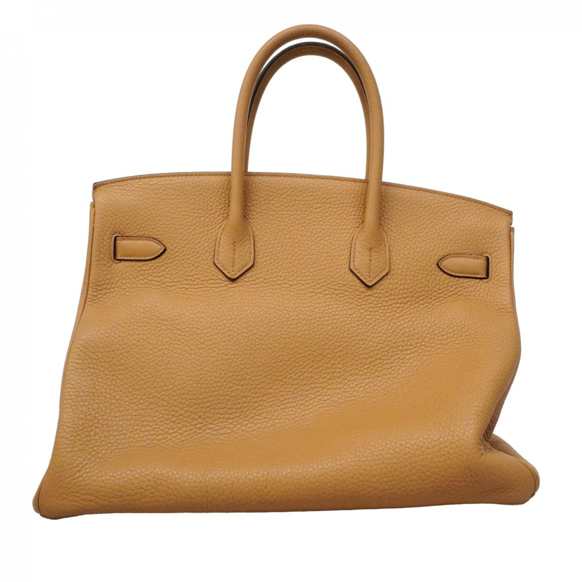 Hermes Brown Taurillon Clemence Leather Handbag (Pre-Owned)