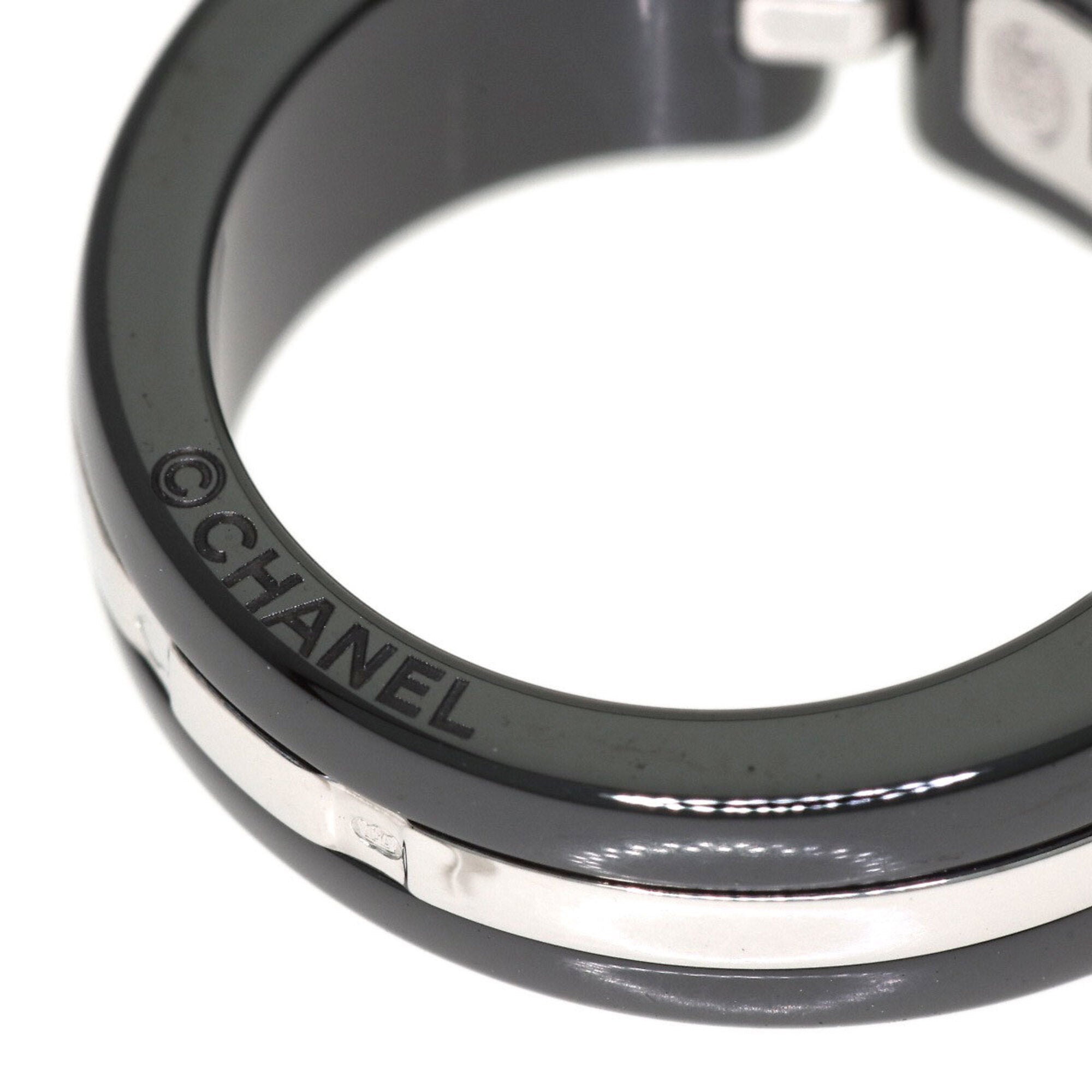 Chanel White Gold (18K) Ceramic Band Ring (Pre-Owned)