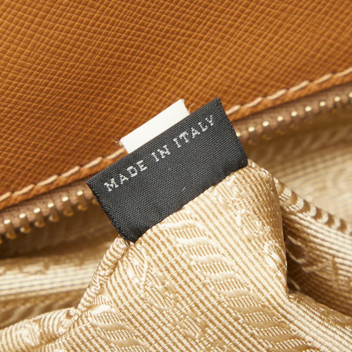 Prada Brown Leather Handbag Tote Bag (Pre-Owned)