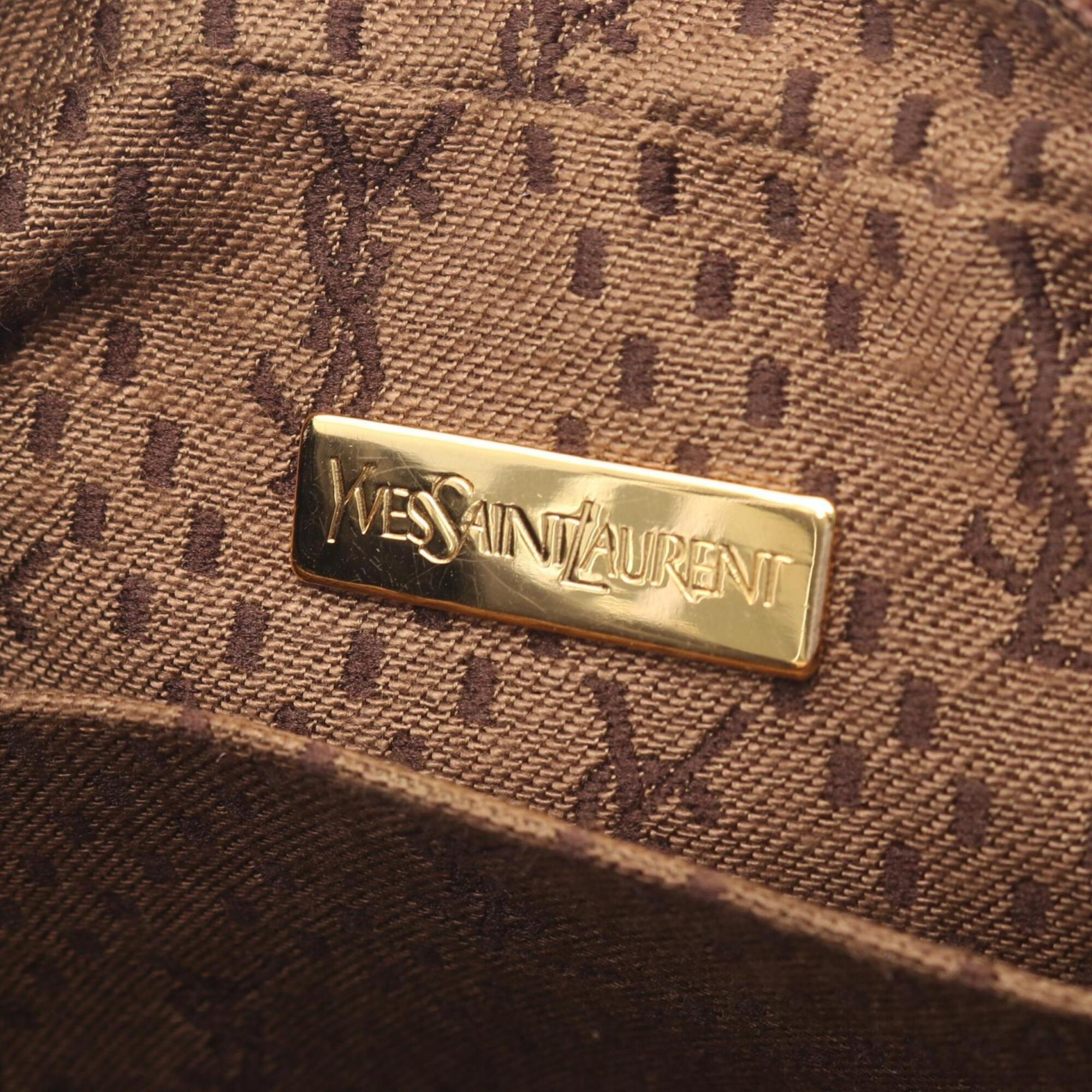 Saint Laurent Brown Leather Handbag Shoulder Bag (Pre-Owned)