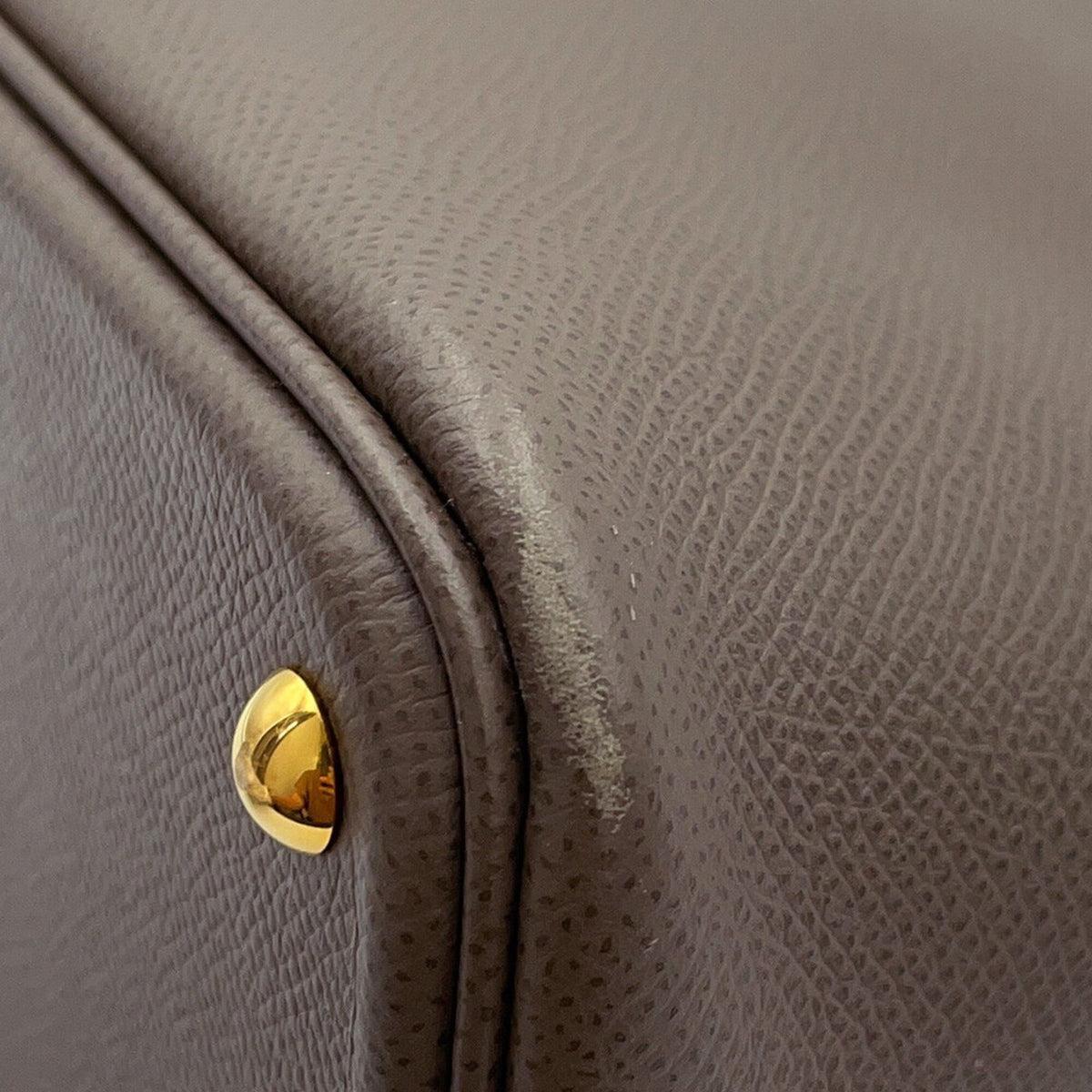 Hermes Bolide Etain Epsom Leather Handbag Shoulder Bag (Pre-Owned)