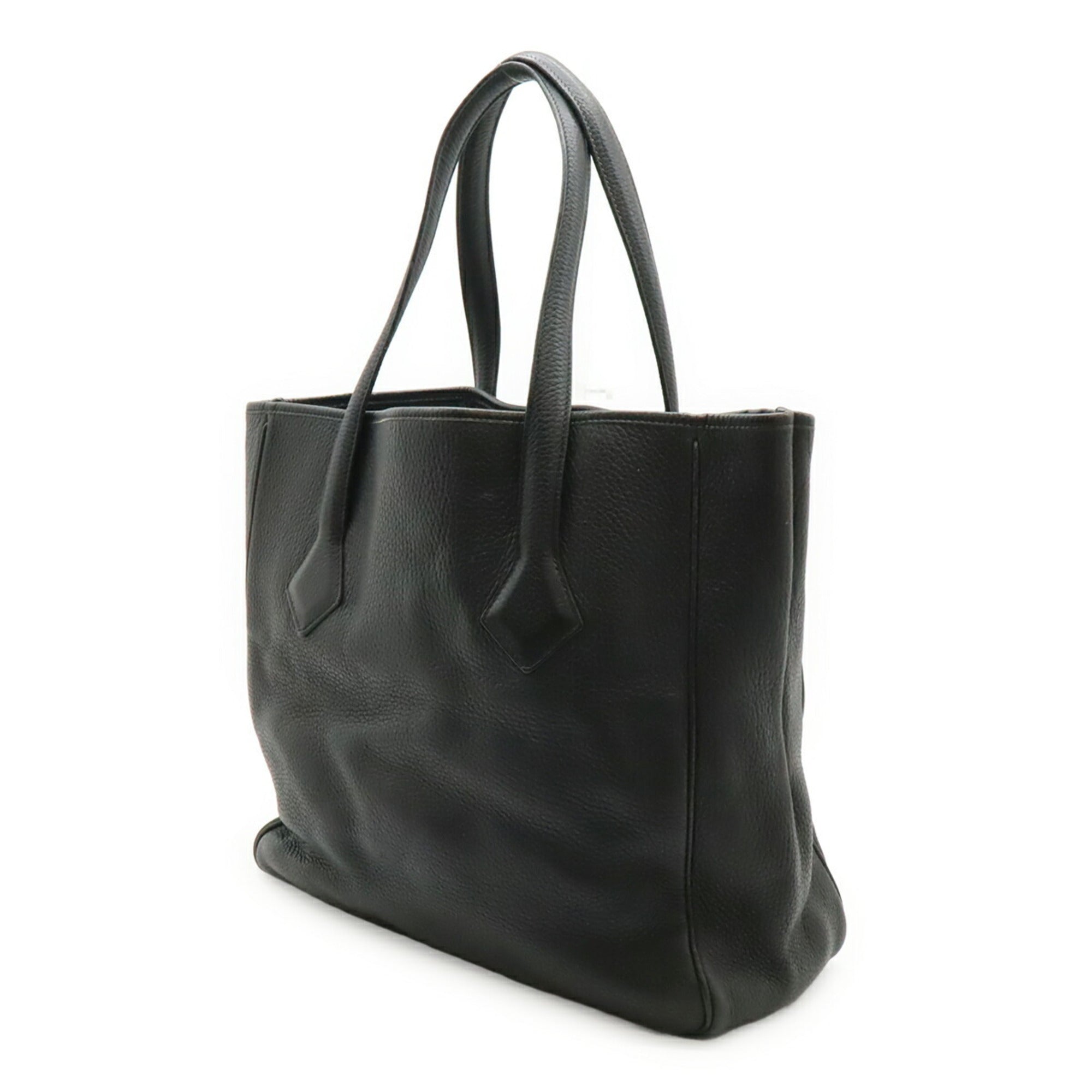 Hermes Noir Taurillon Clemence Leather Shoulder Bag Tote Bag (Pre-Owned)