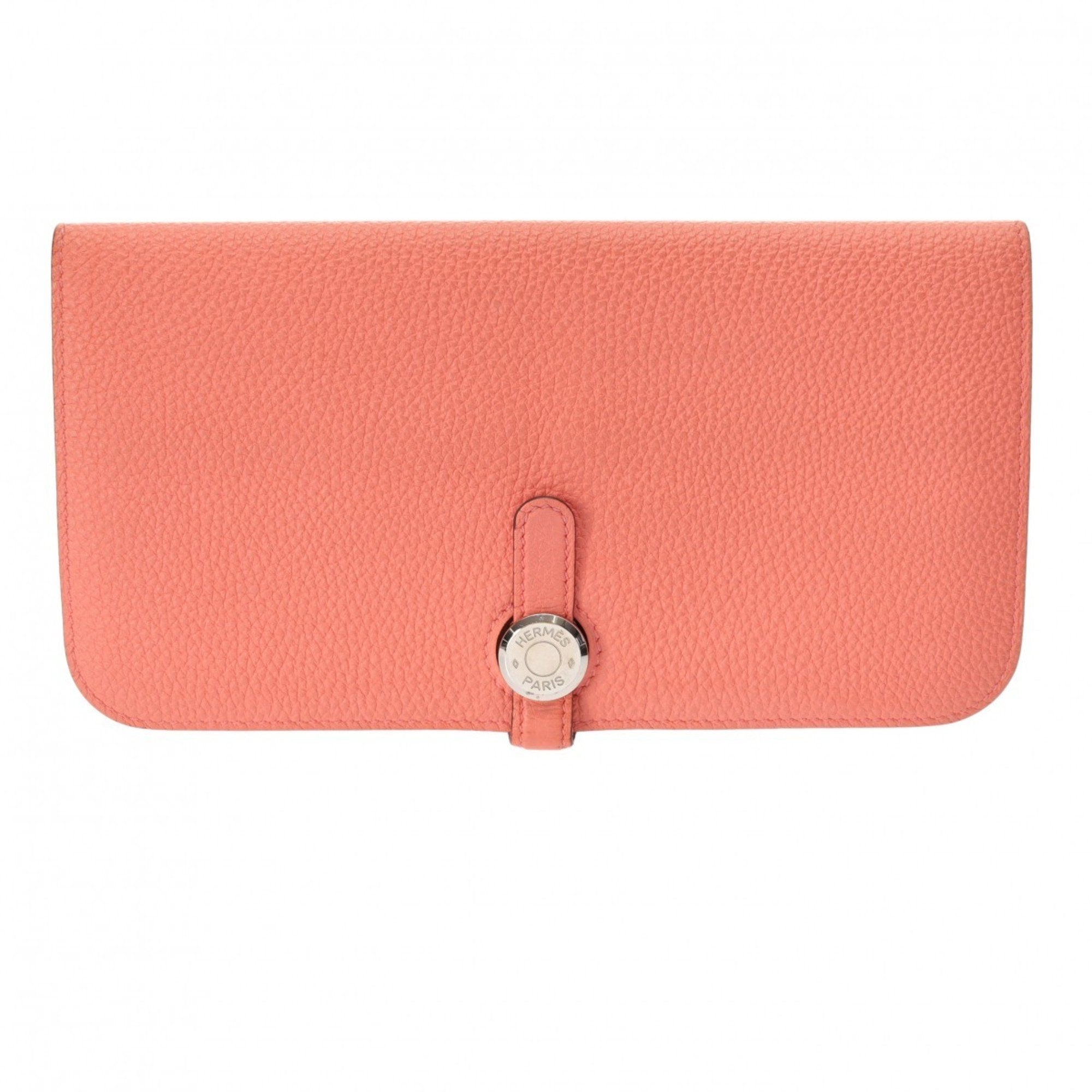 Hermes Dogon Rose Pink Togo Leather Long Bill Wallet (Bi-Fold) (Pre-Owned)