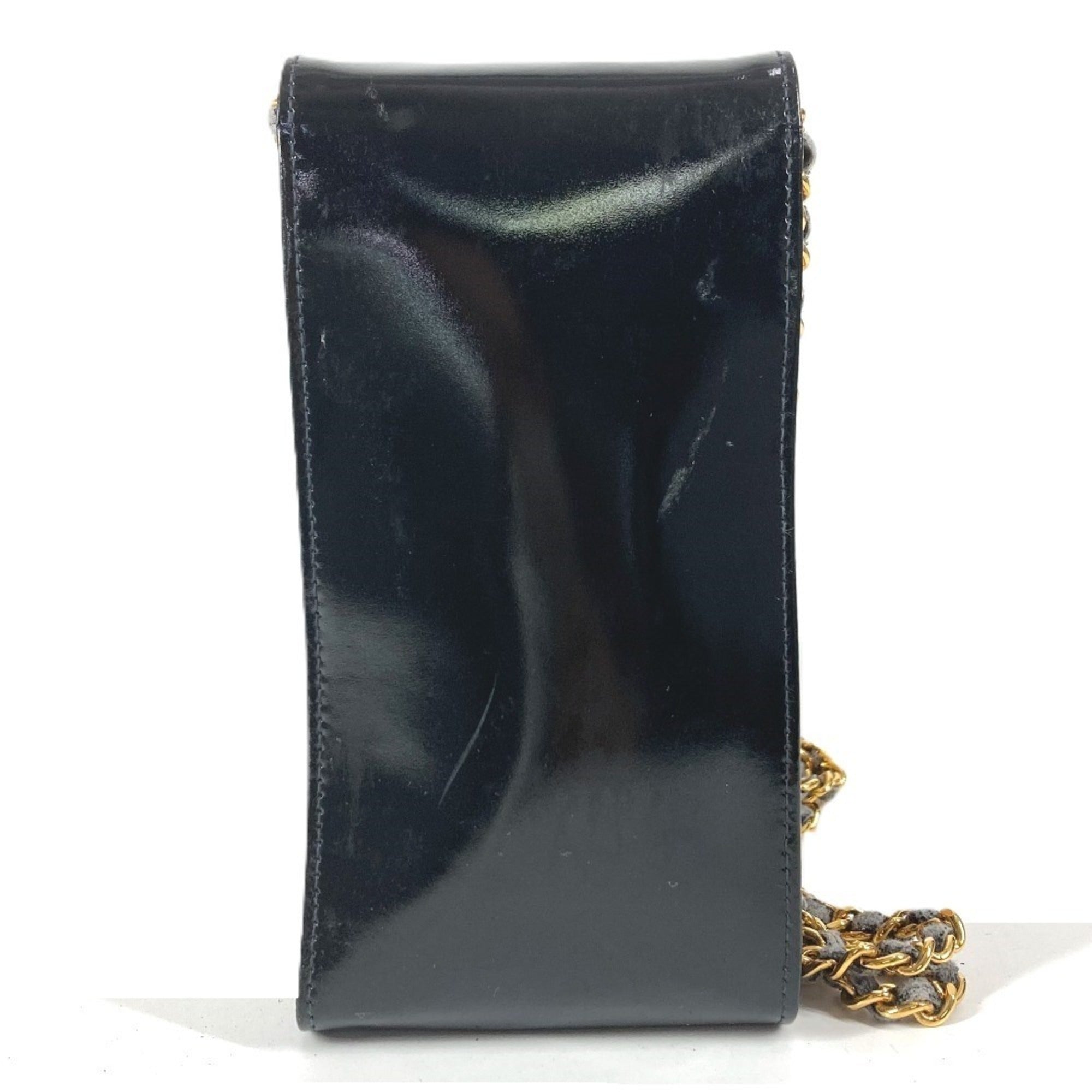 Chanel Black Leather Pochette Pouch Shoulder Bag (Pre-Owned)