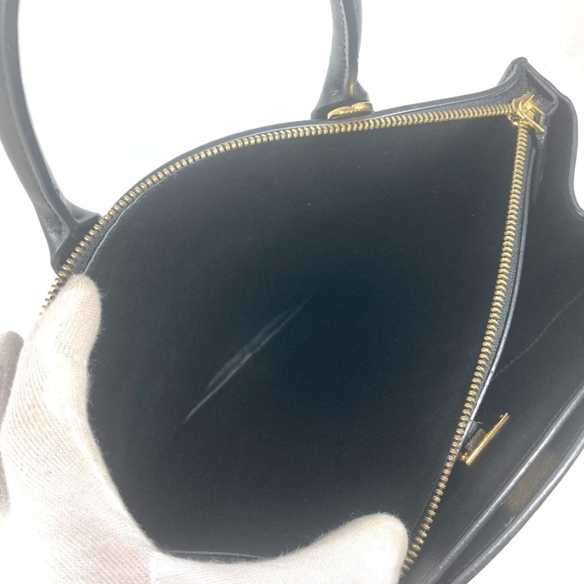 Louis Vuitton Black Noir Leather Handbag (Pre-Owned)