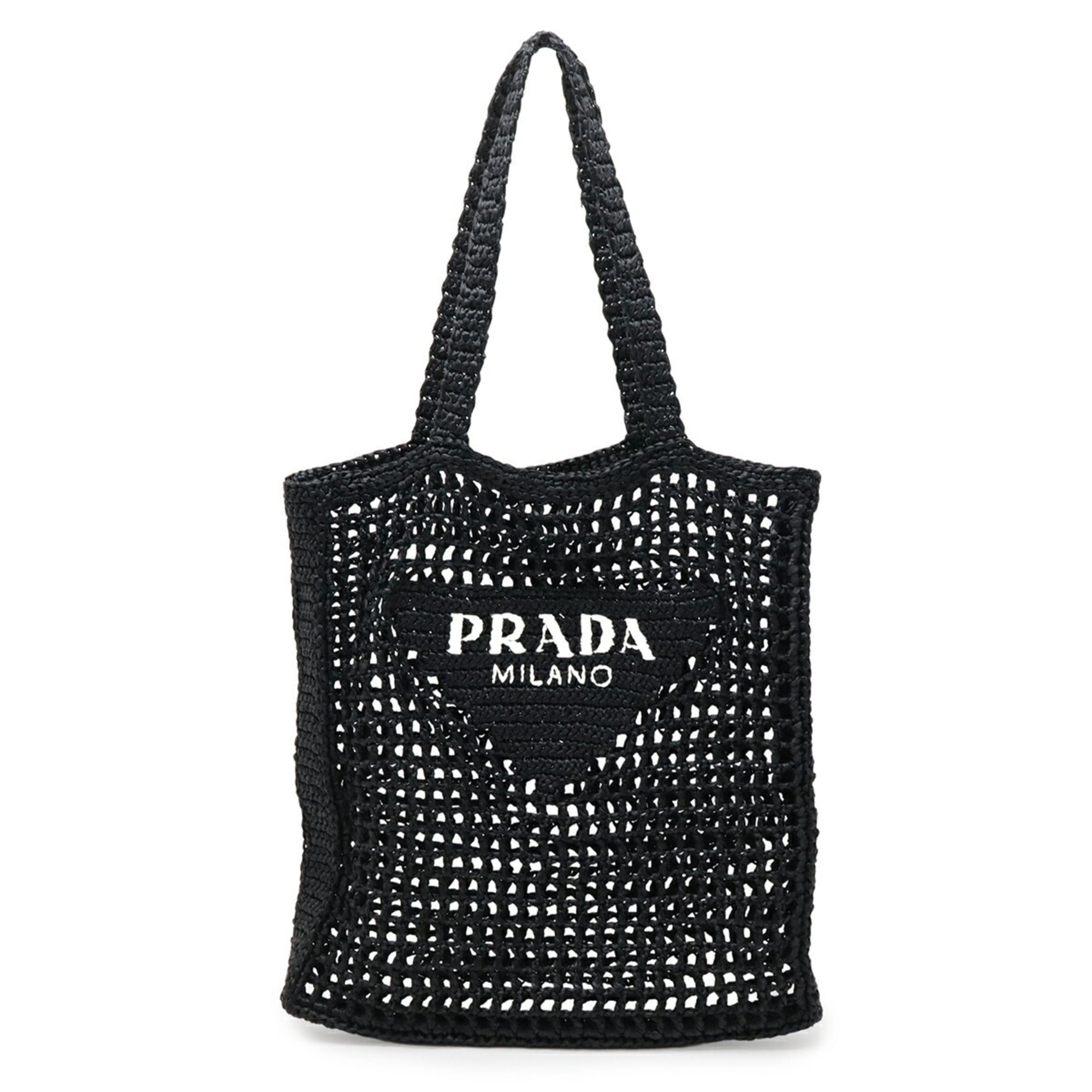 Prada Black Raffia Tote Bag (Pre-Owned)