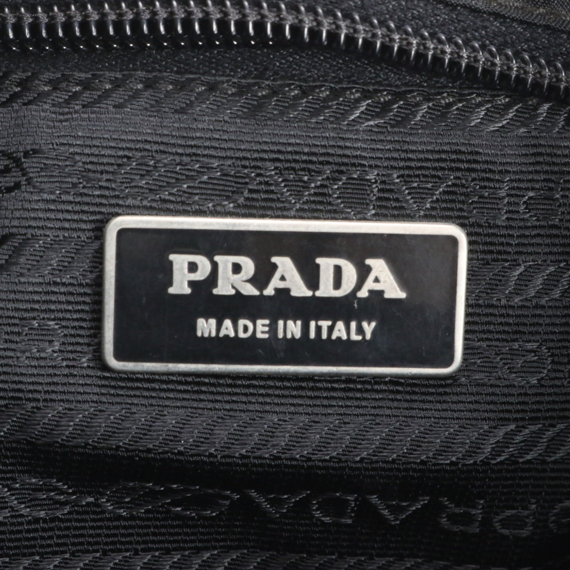 Prada Black Nylon Leather Shoulder Bag Tote Bag (Pre-Owned)