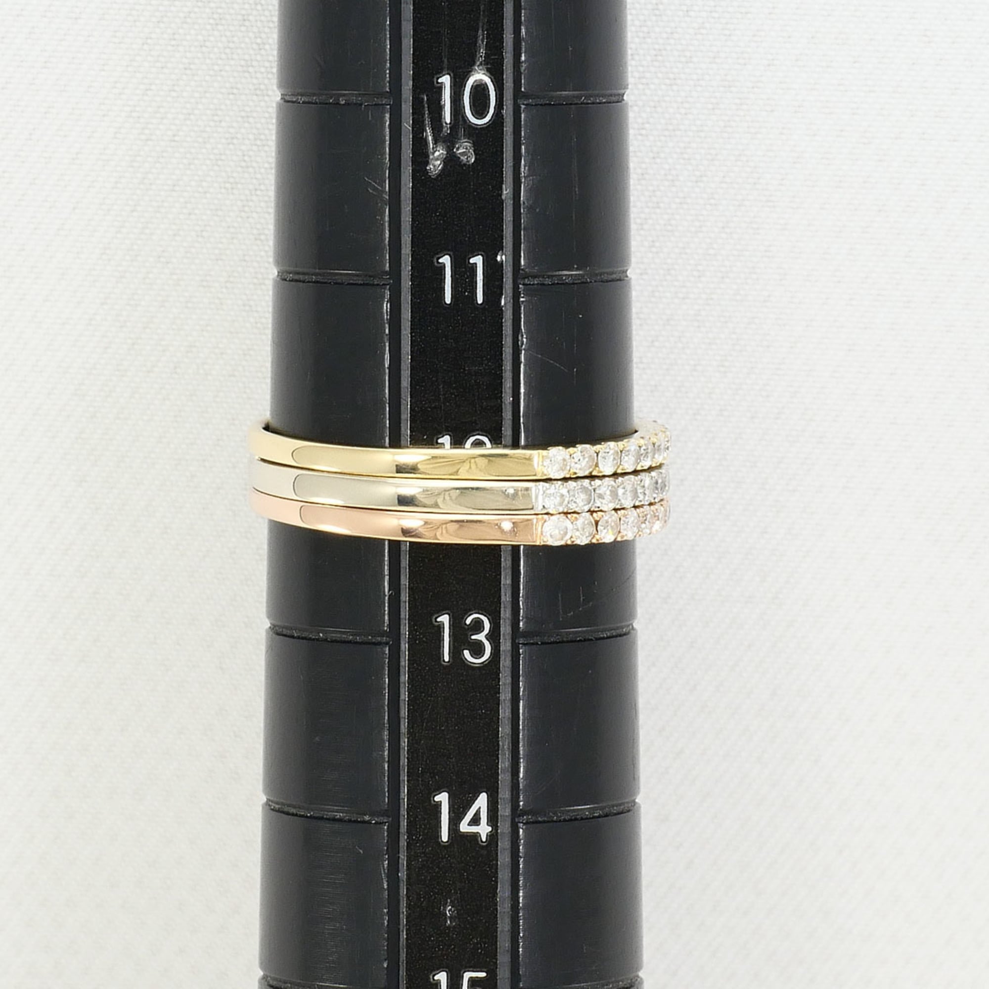 Unbranded Pink Gold White Gold Yellow Gold Pink Gold (14K) White Gold (14K) Yellow Gold (14K) Band Ring (Pre-Owned)
