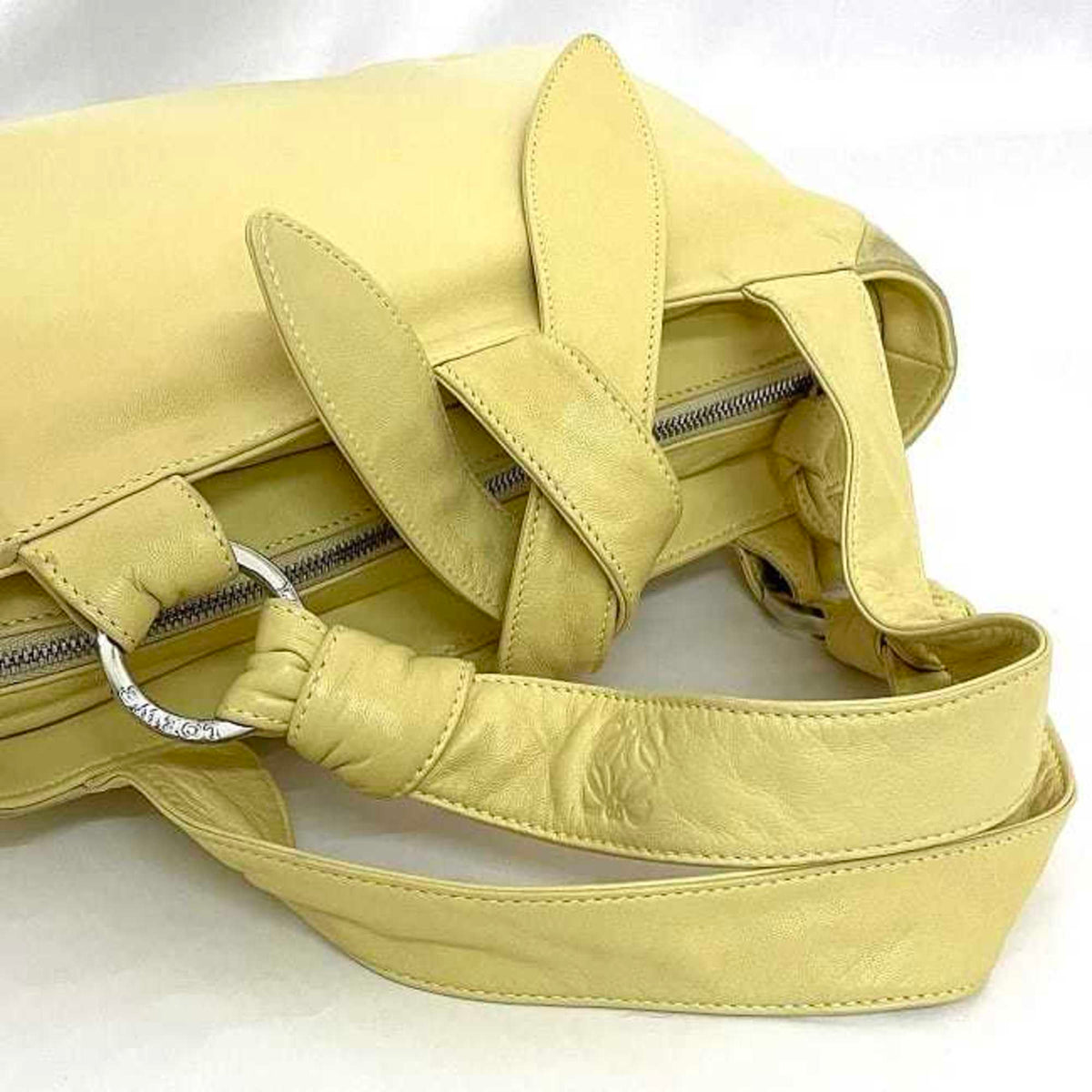 Loewe Yellow Leather Handbag Tote Bag (Pre-Owned)