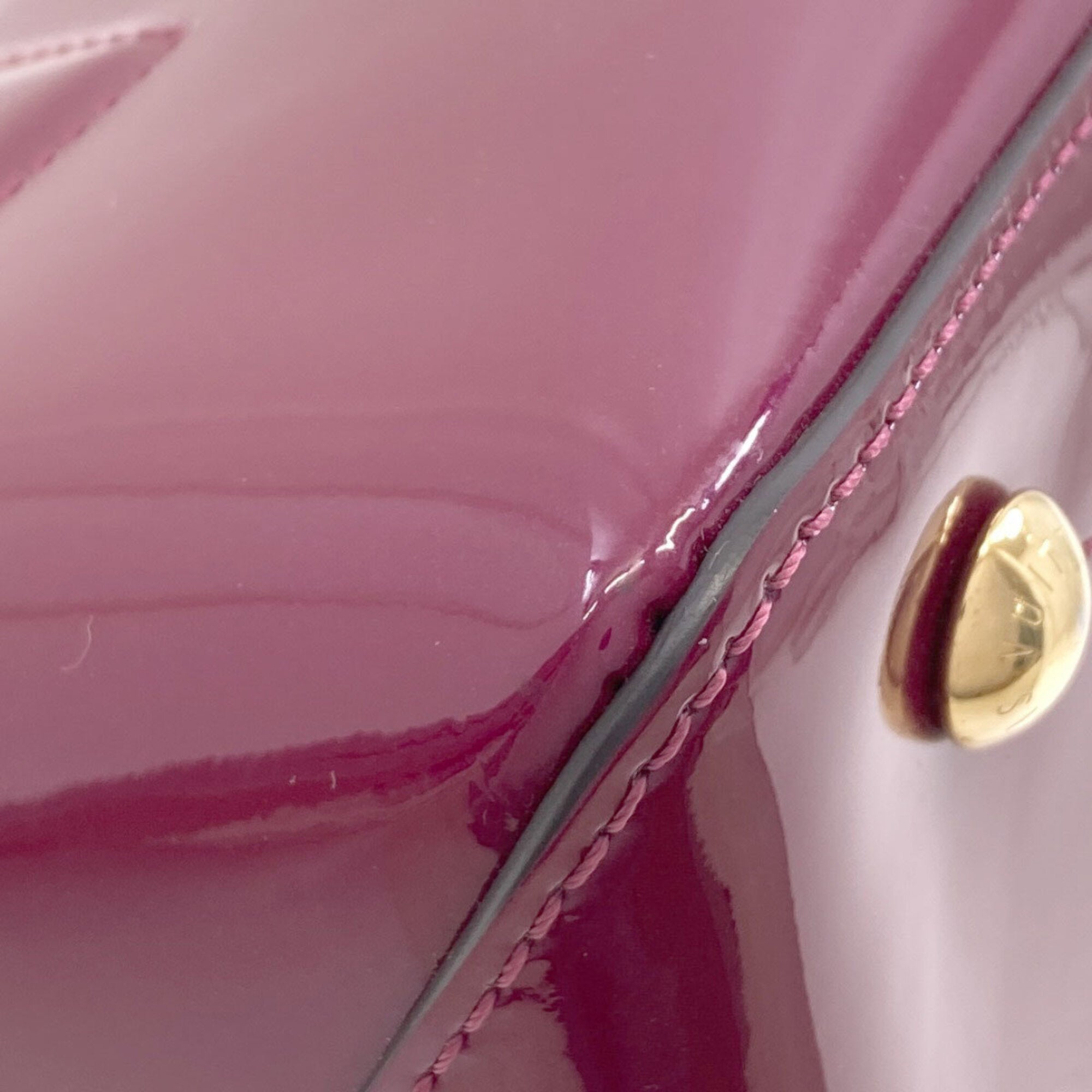 Louis Vuitton Magenta Vernis Handbag (Pre-Owned)