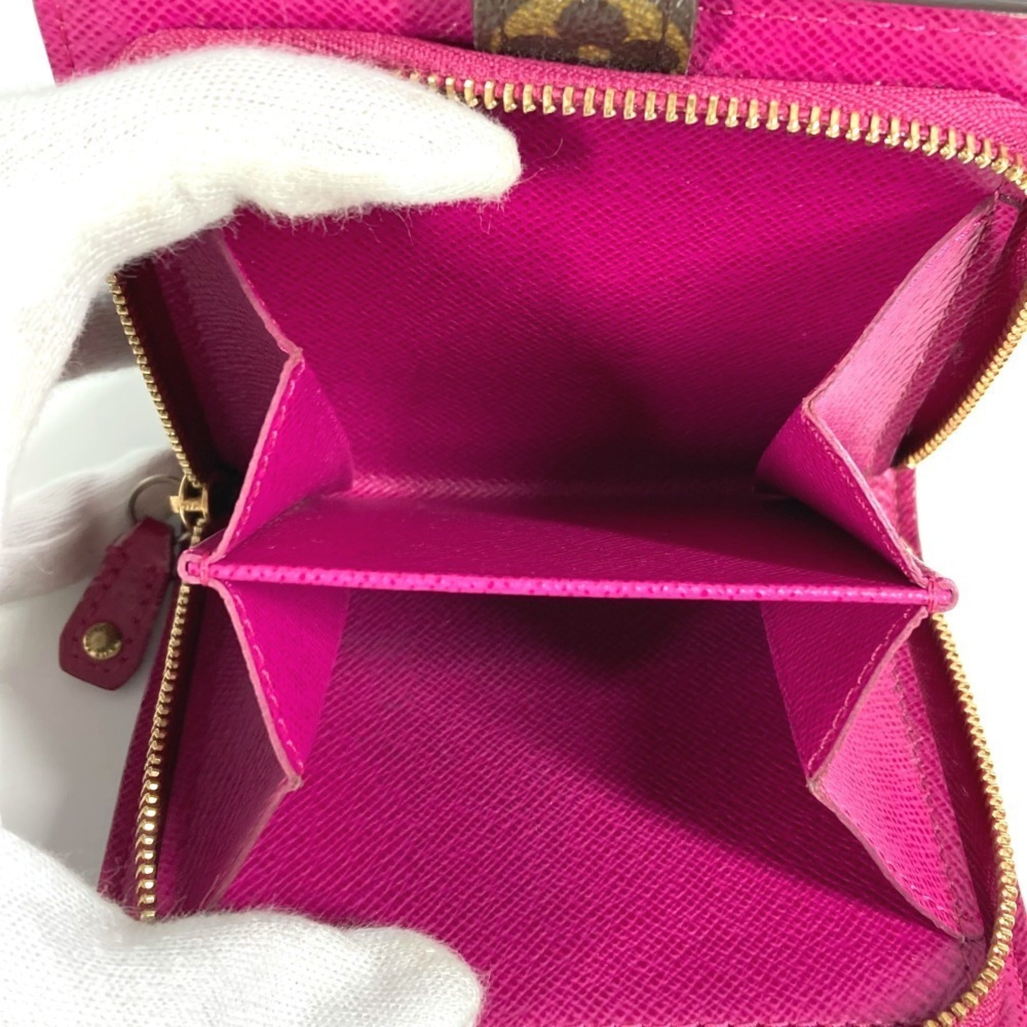 Louis Vuitton Monogram Fuchsia Pink Monogram Pink Monogram Perforated Wallet (Bi-Fold) (Pre-Owned)