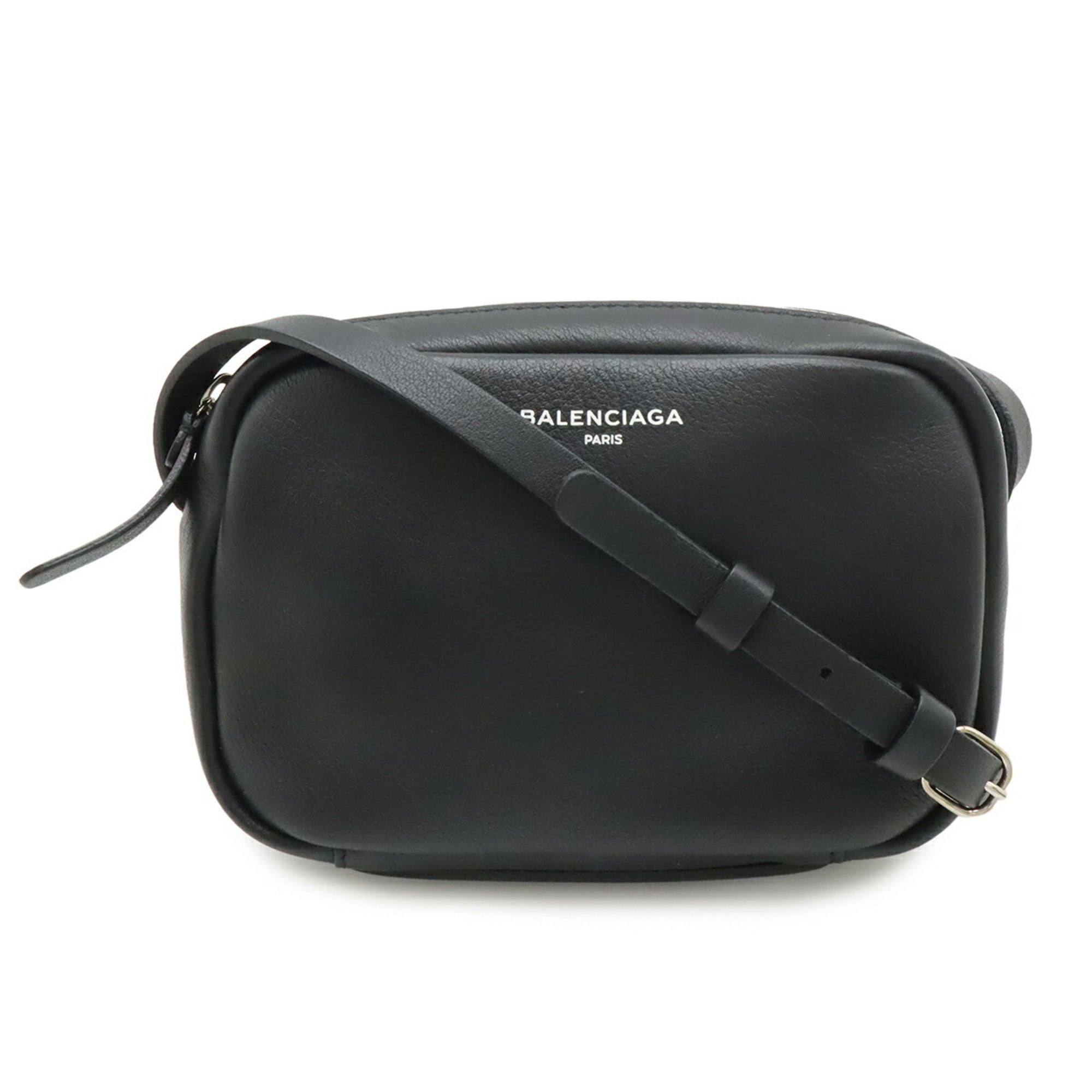 Balenciaga Black Leather Pochette Shoulder Bag (Pre-Owned)