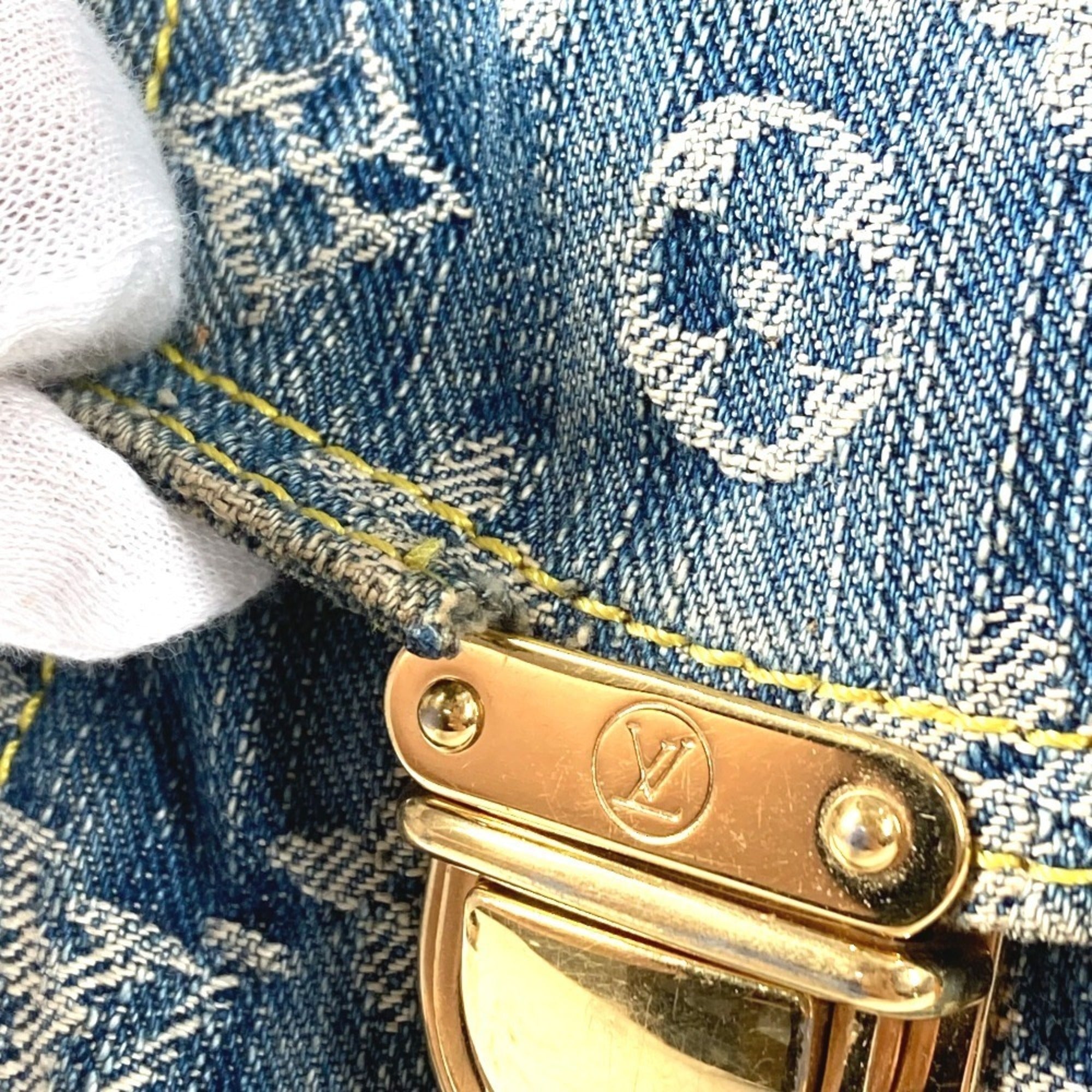 Louis Vuitton Blue Monogram Denim Backpack (Pre-Owned)