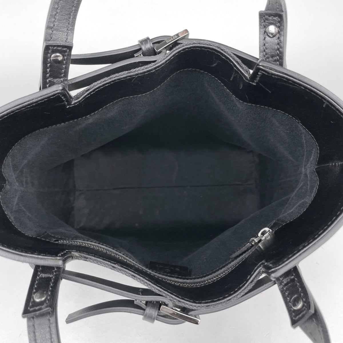 Gucci Gg Canvas Black Gg Canvas Leather Tote Bag (Pre-Owned)