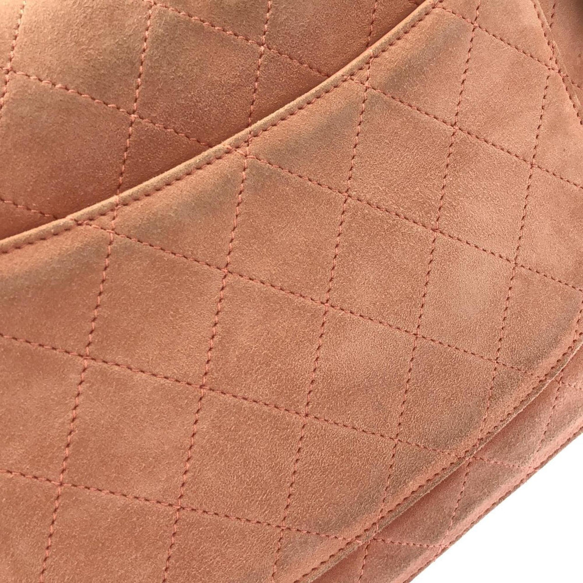 Chanel Pink Suede Shoulder Bag (Pre-Owned)