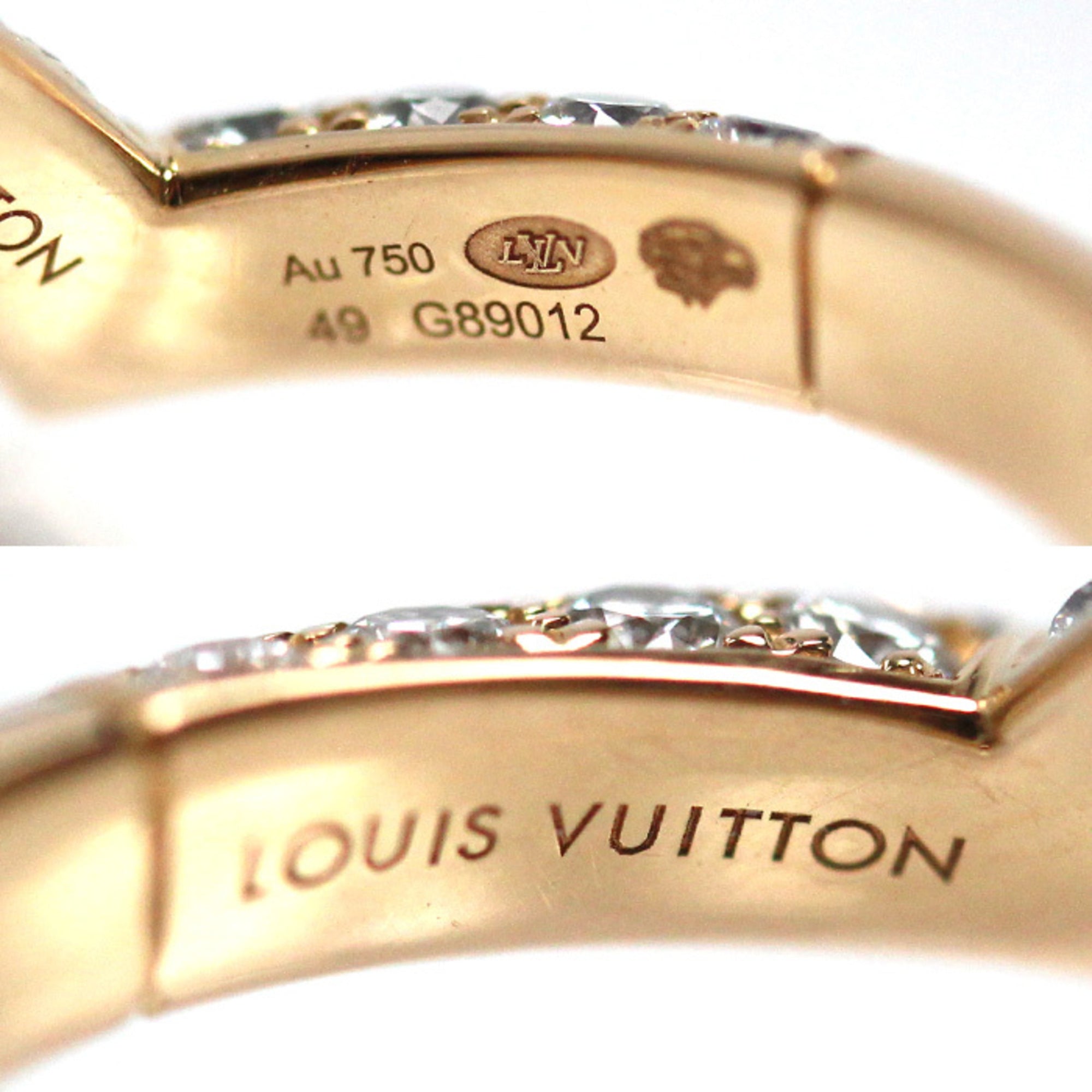 Louis Vuitton Pink Gold (18K) Band Ring (Pre-Owned)
