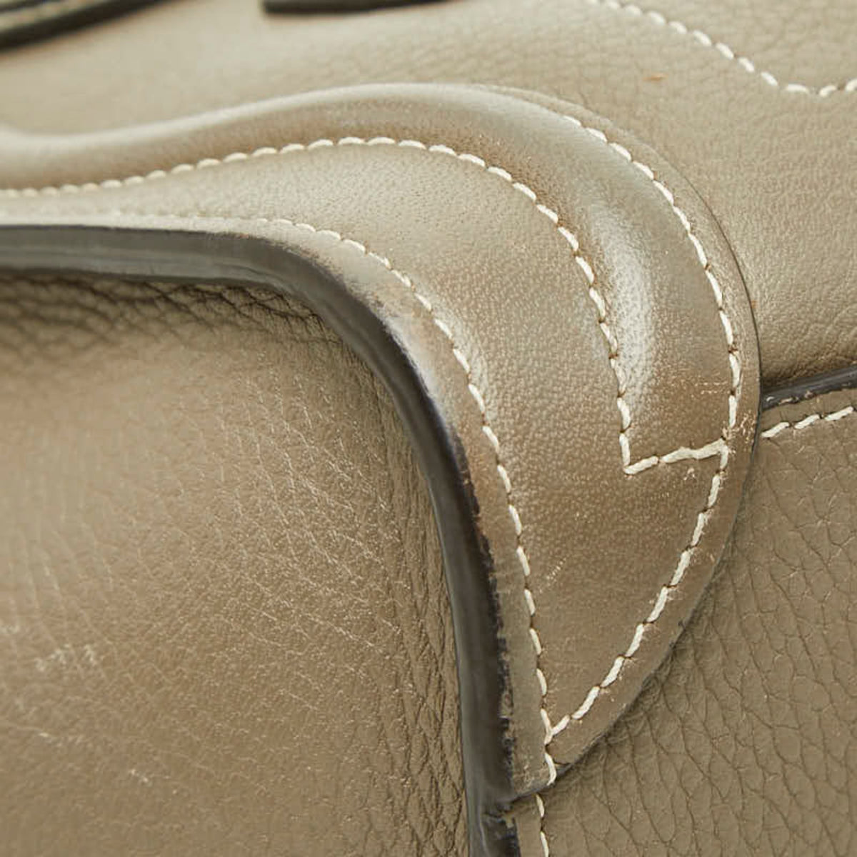 Celine Grayish Leather Handbag Shoulder Bag (Pre-Owned)