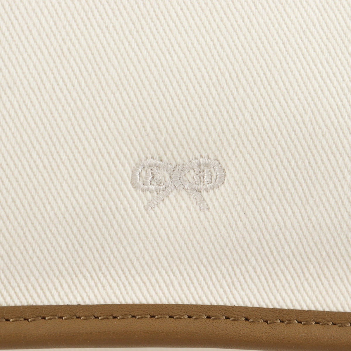 Anya Hindmarch Brown White Canvas Leather Tote Bag (Pre-Owned)