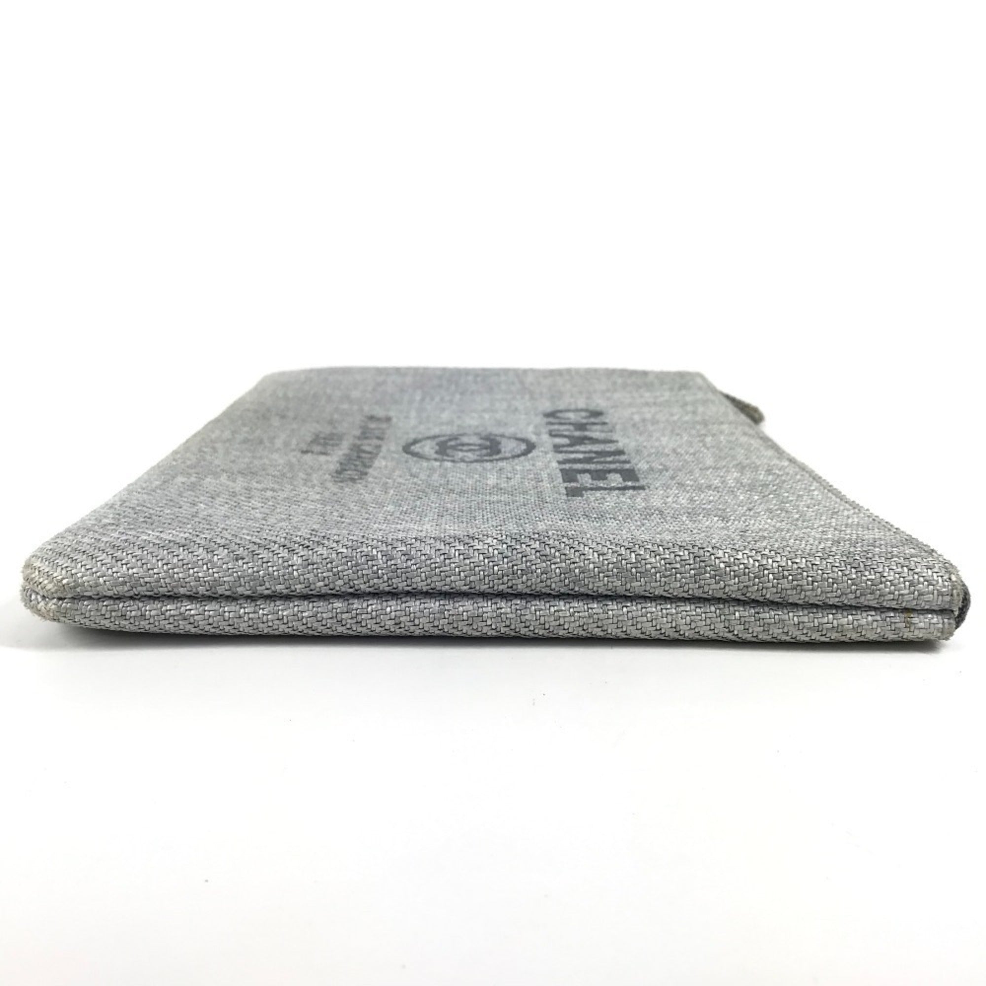 Chanel Blue Canvas Clutch Bag Pouch (Pre-Owned)