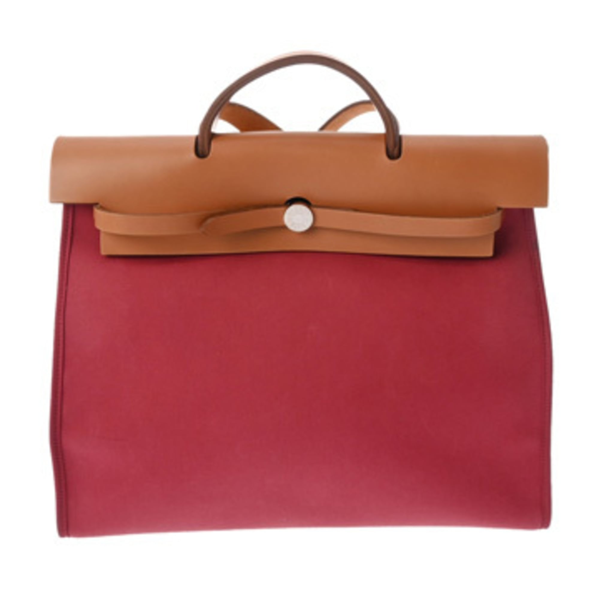 Hermes Bordeaux Toile Officier Handbag Pouch (Pre-Owned)