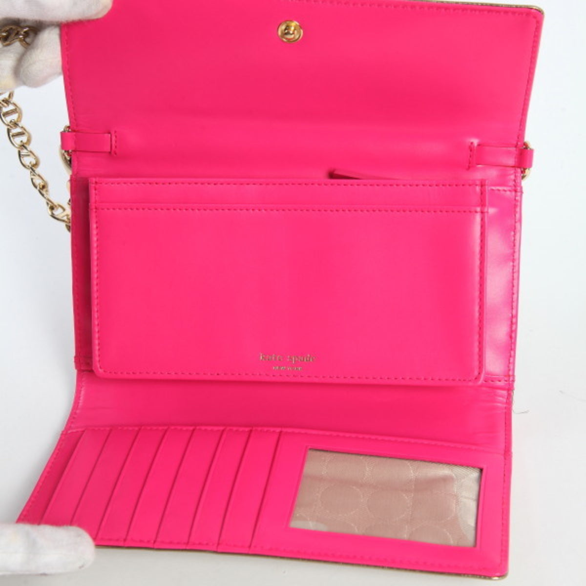 Kate Spade Pink Chain/Shoulder Wallet (Pre-Owned)