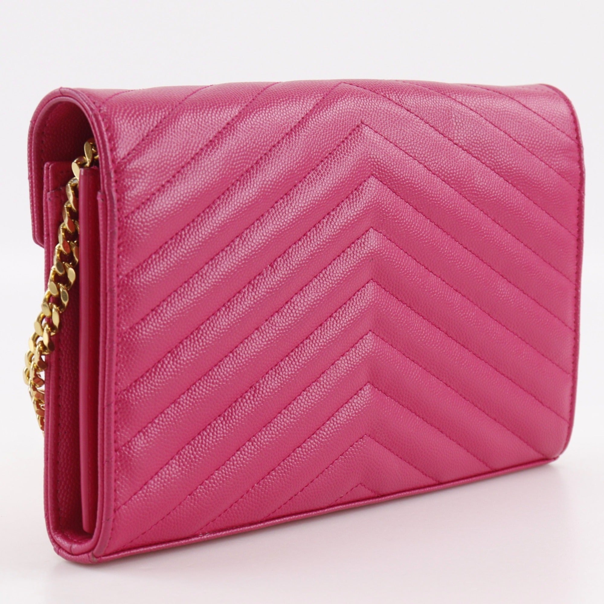 Saint Laurent Pink Leather Shoulder Bag (Pre-Owned)