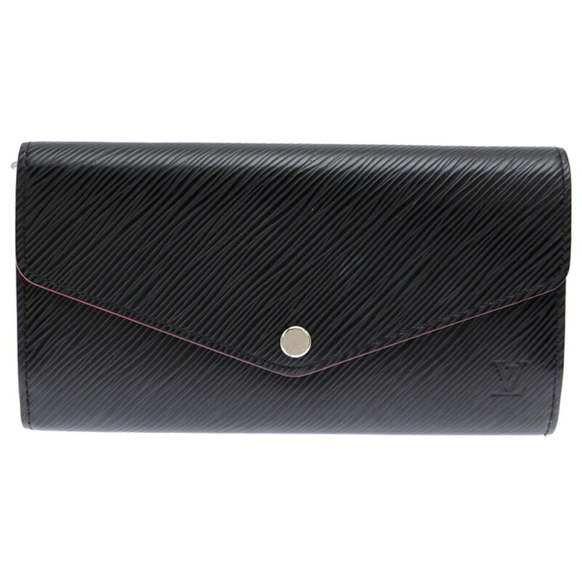 Louis Vuitton Black Hot Pink Noir Pink Epi Leather Long Wallet (Bi-Fold) (Pre-Owned)