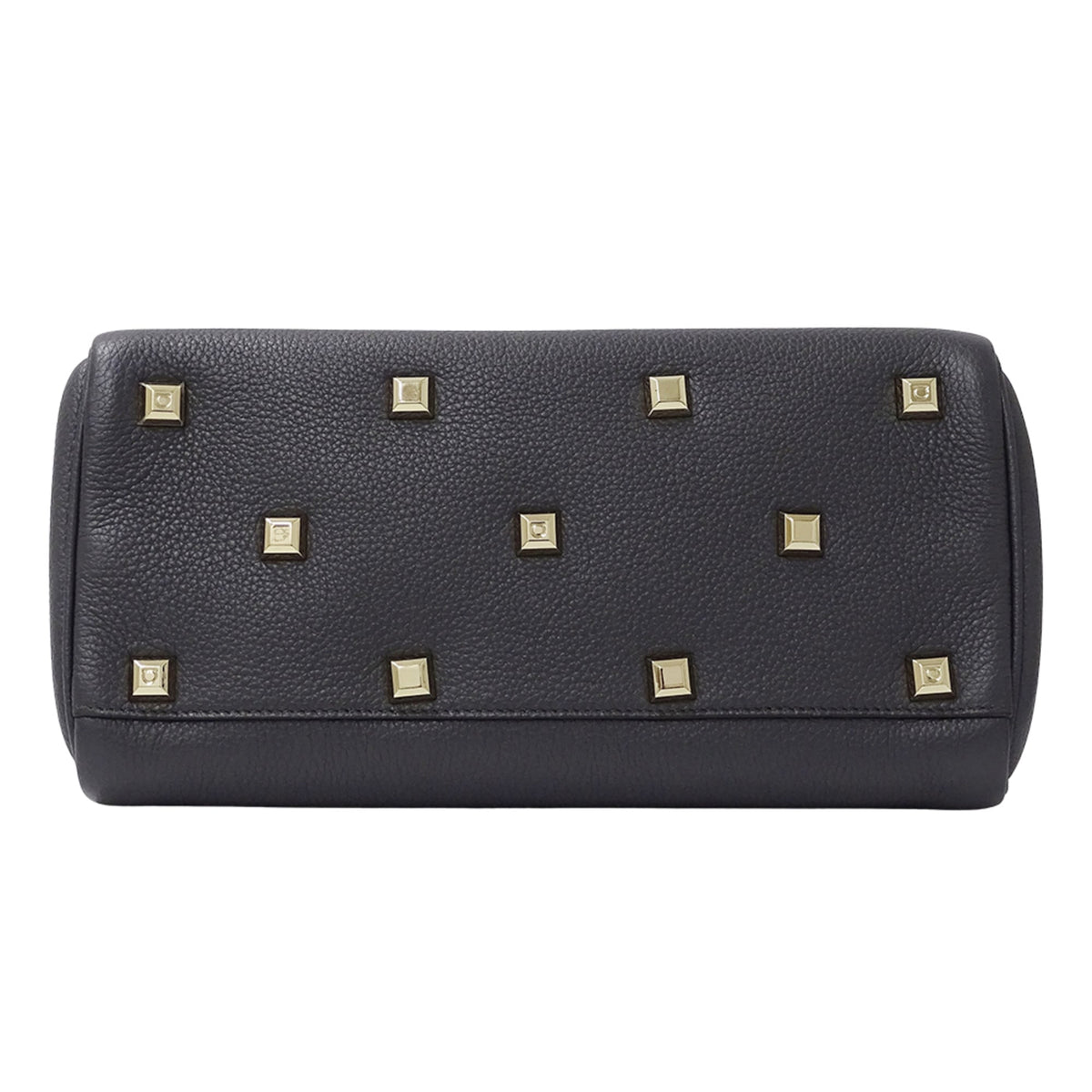 Salvatore Ferragamo Gray Leather Handbag Shoulder Bag (Pre-Owned)