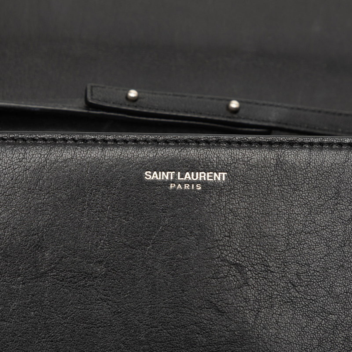 Saint Laurent Black Leather Shoulder Bag (Pre-Owned)