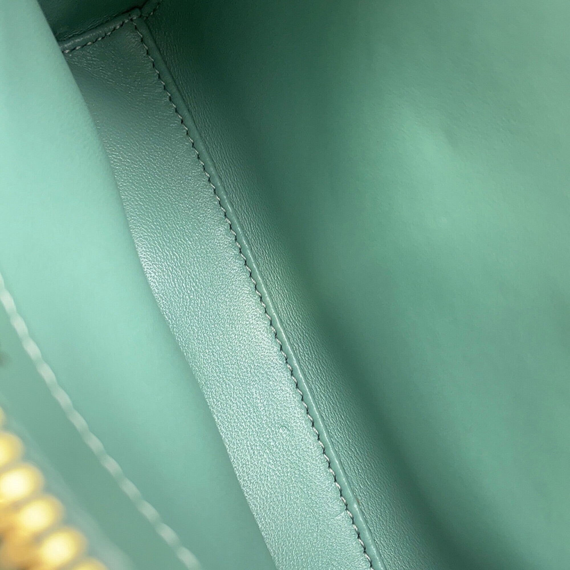 Celine Green Leather Handbag Shoulder Bag (Pre-Owned)