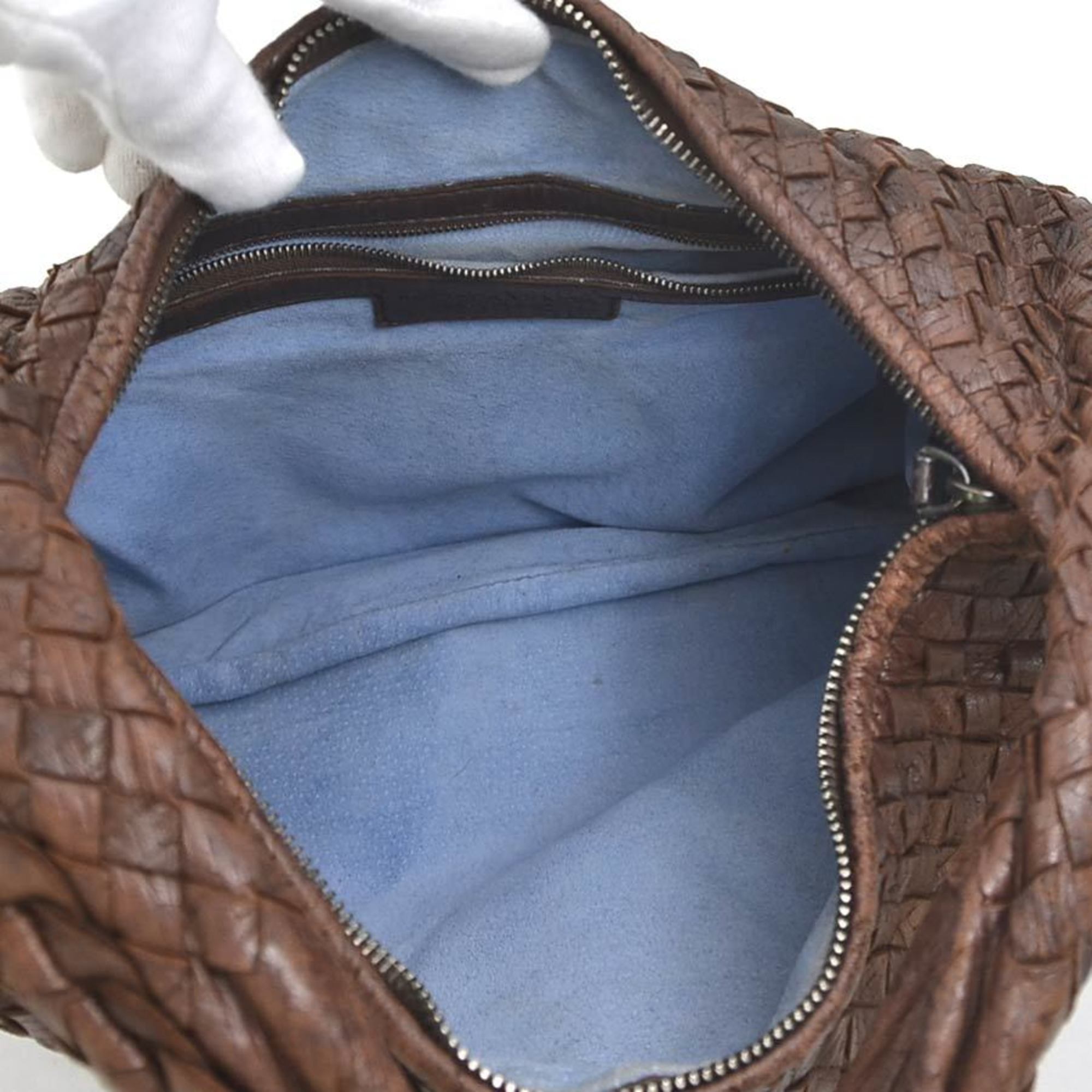Bottega Veneta Brown Intrecciato Shoulder Bag (Pre-Owned)