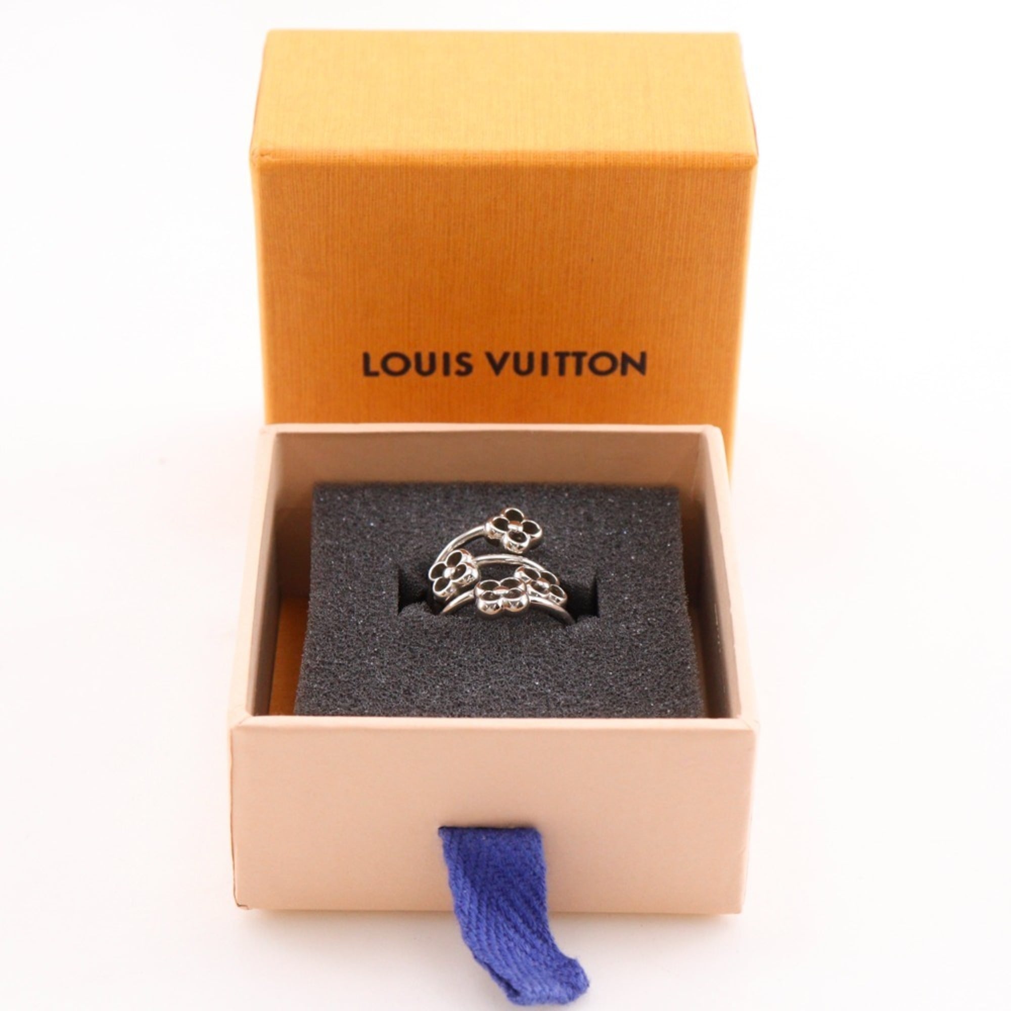 Louis Vuitton Silver Metal Band Ring (Pre-Owned)