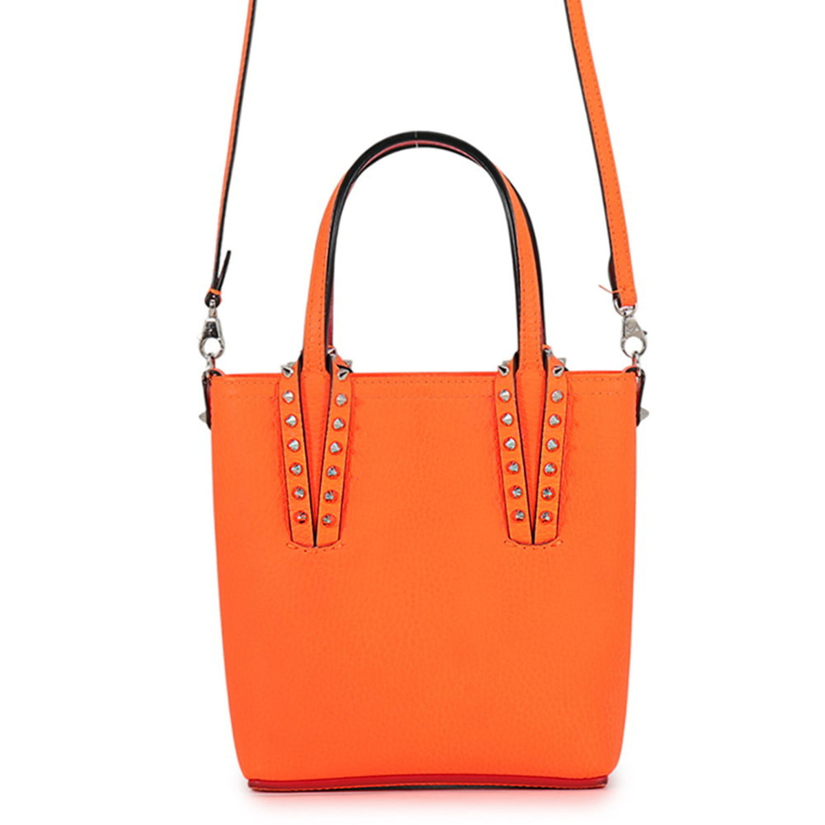 Christian Louboutin Neon Orange Leather Handbag (Pre-Owned)