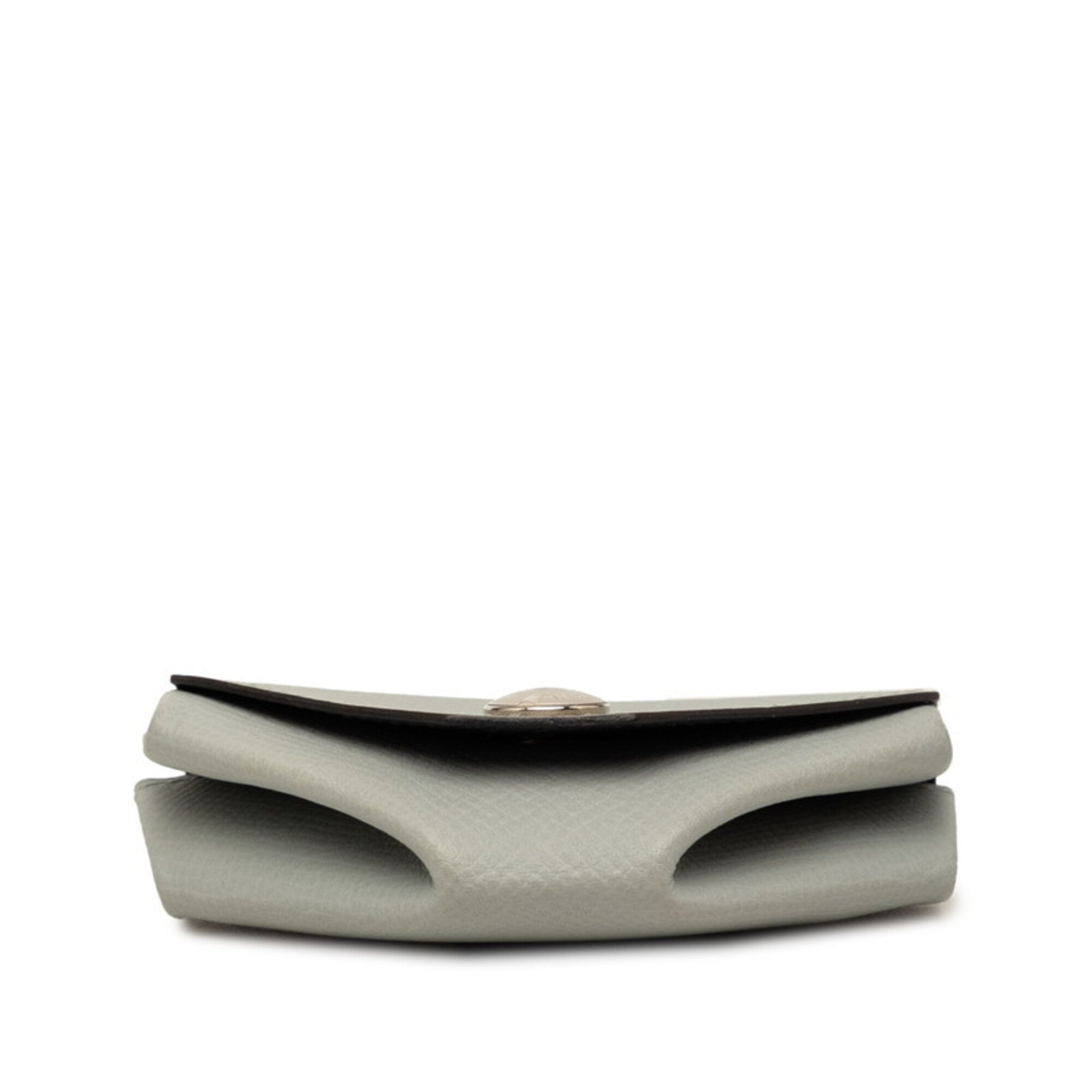 Hermes Gray Epsom Leather Coin Purse/Coin Case (Pre-Owned)