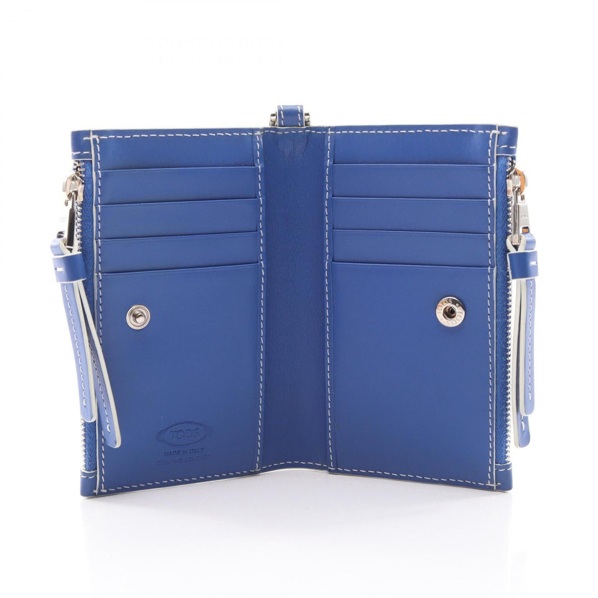 Tod's Blue Leather Wallet (Bi-Fold) (Pre-Owned)
