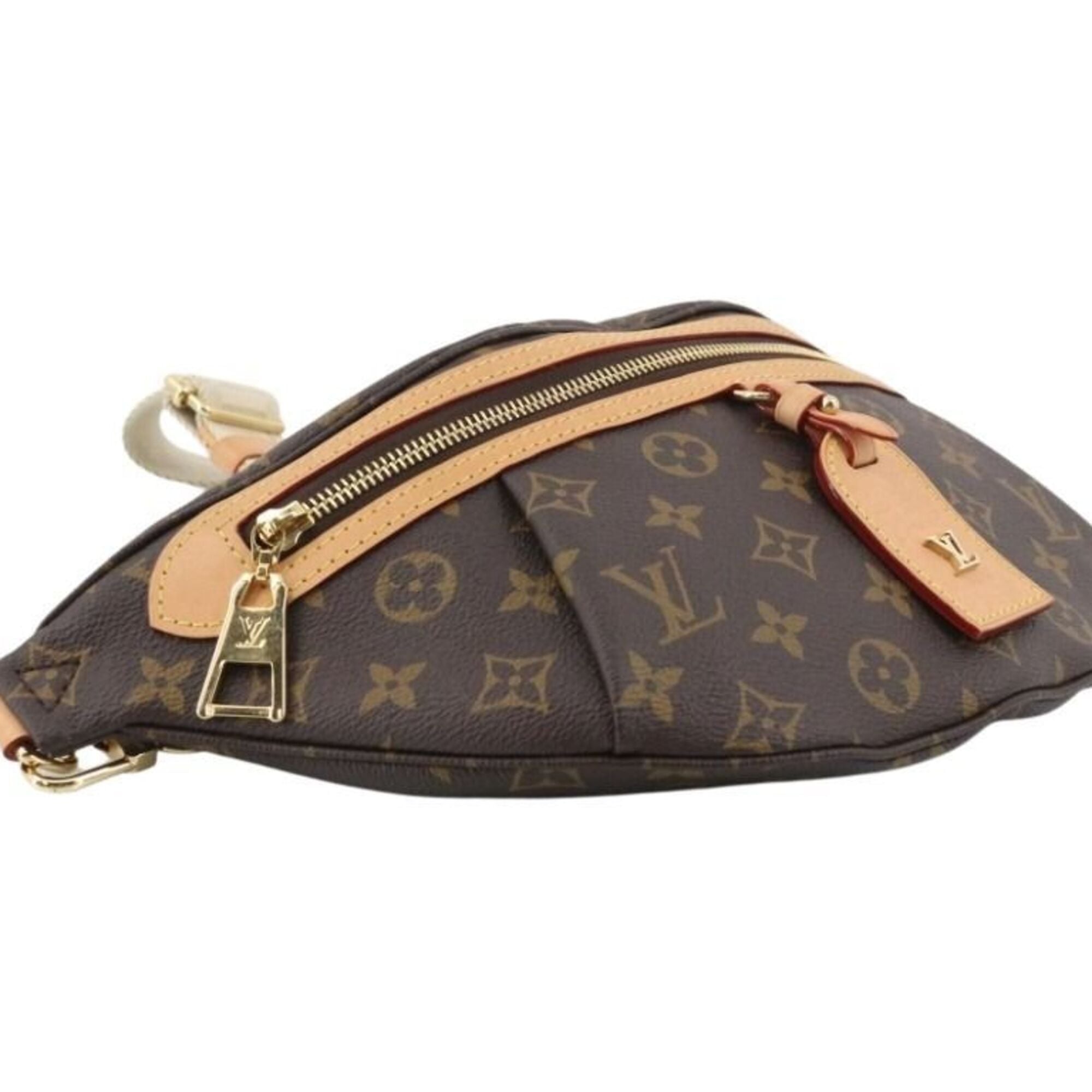 Louis Vuitton Brown Monogram Pouch Shoulder Bag Sling Bag (Pre-Owned)