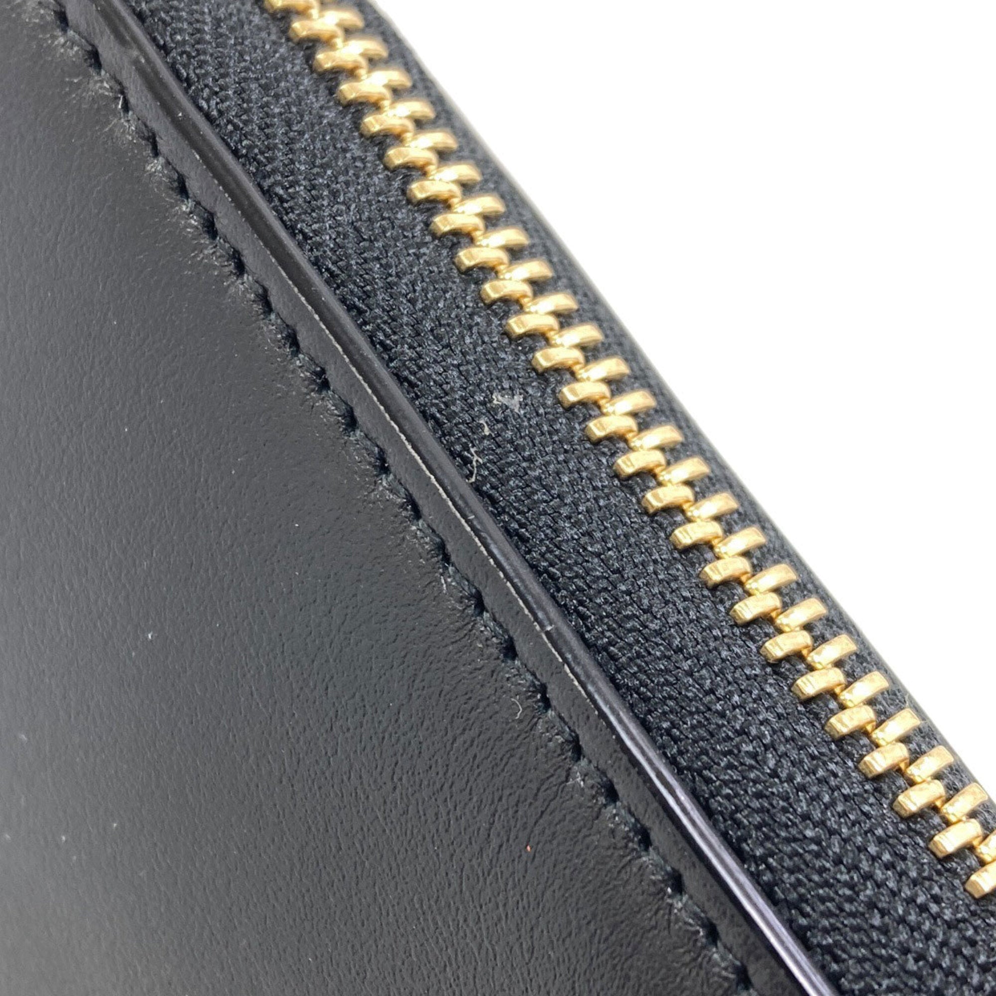 Jimmy Choo Black Leather Long Wallet (Bi-Fold) (Pre-Owned)