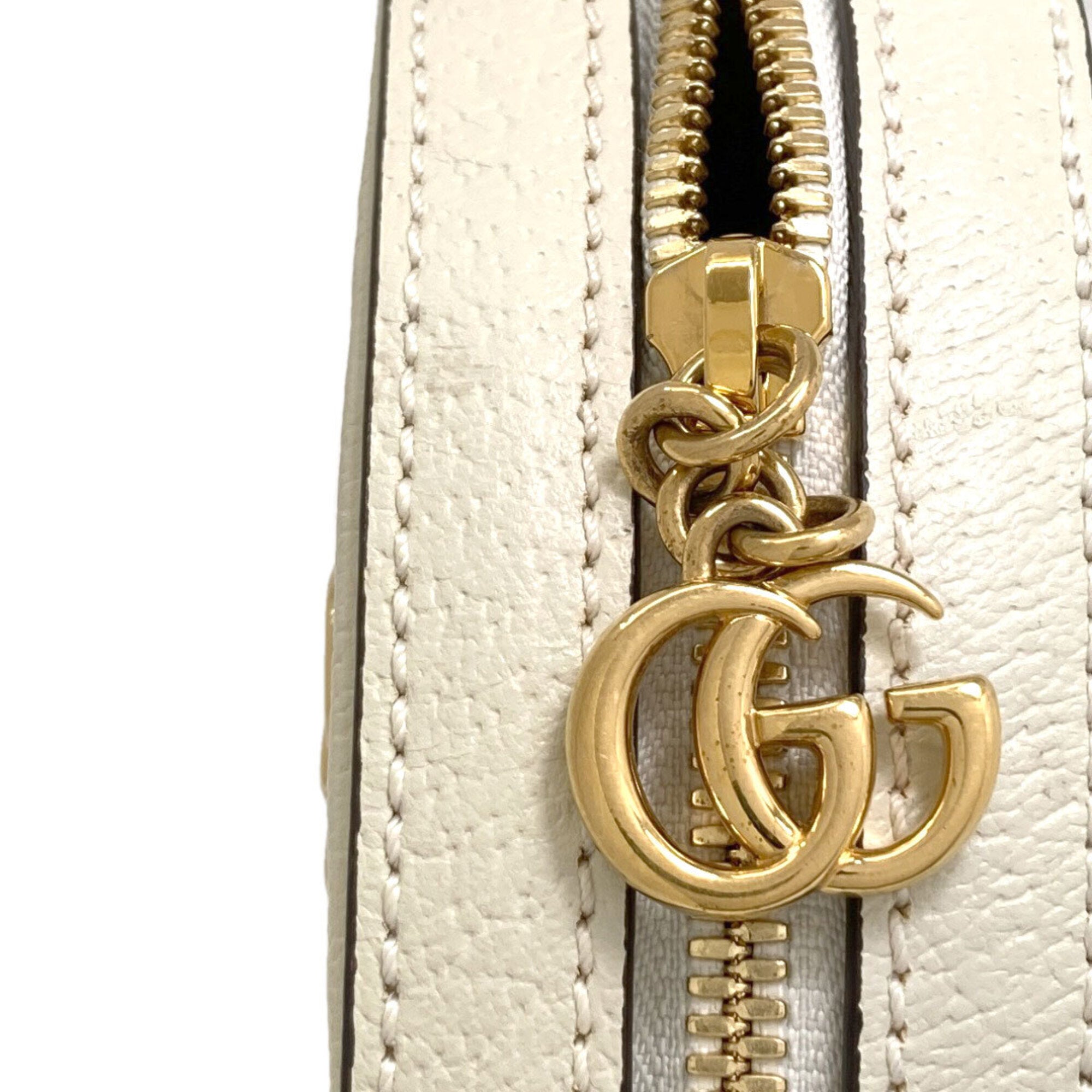 Gucci White Leather Shoulder Bag (Pre-Owned)