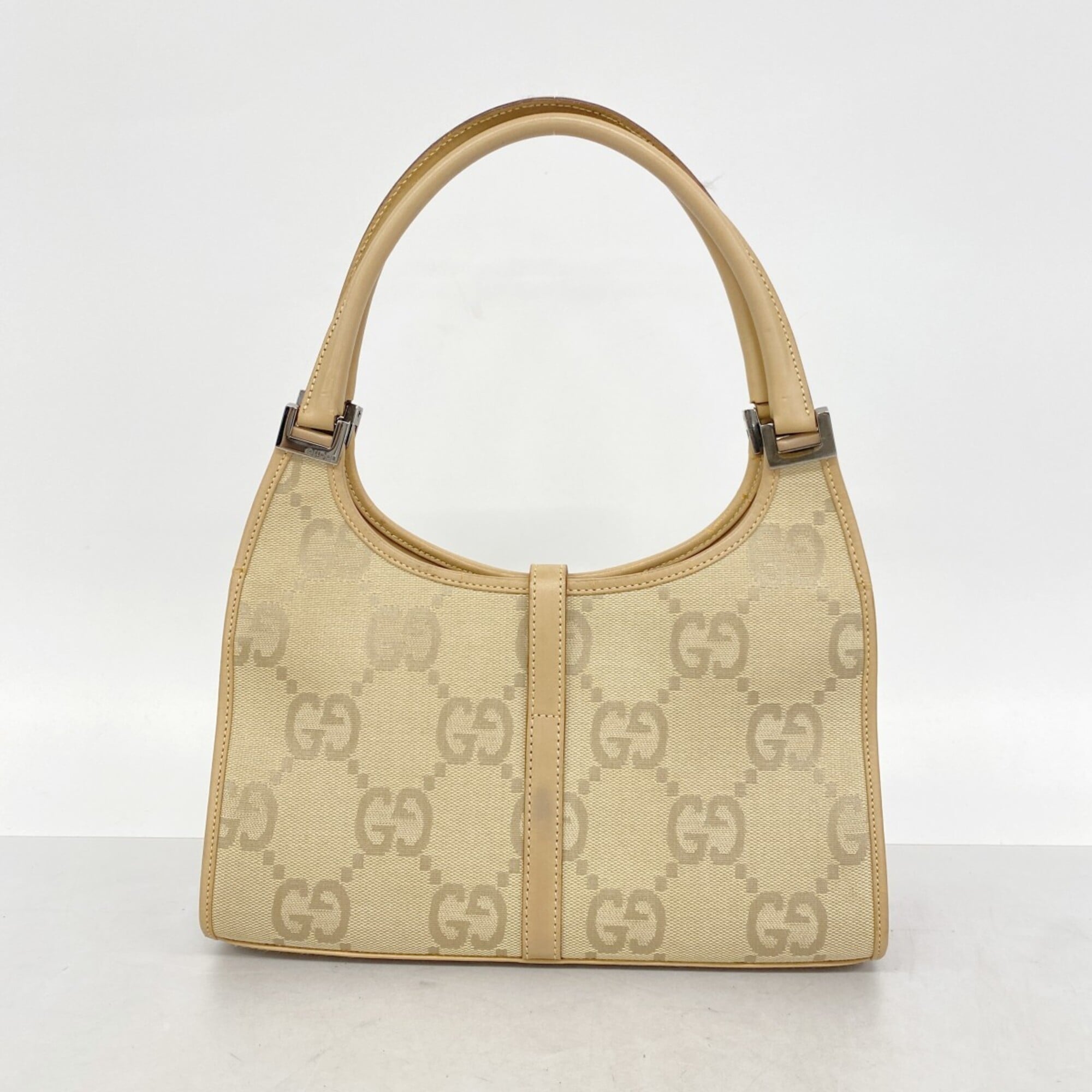 Gucci Light Brown Canvas Handbag (Pre-Owned)