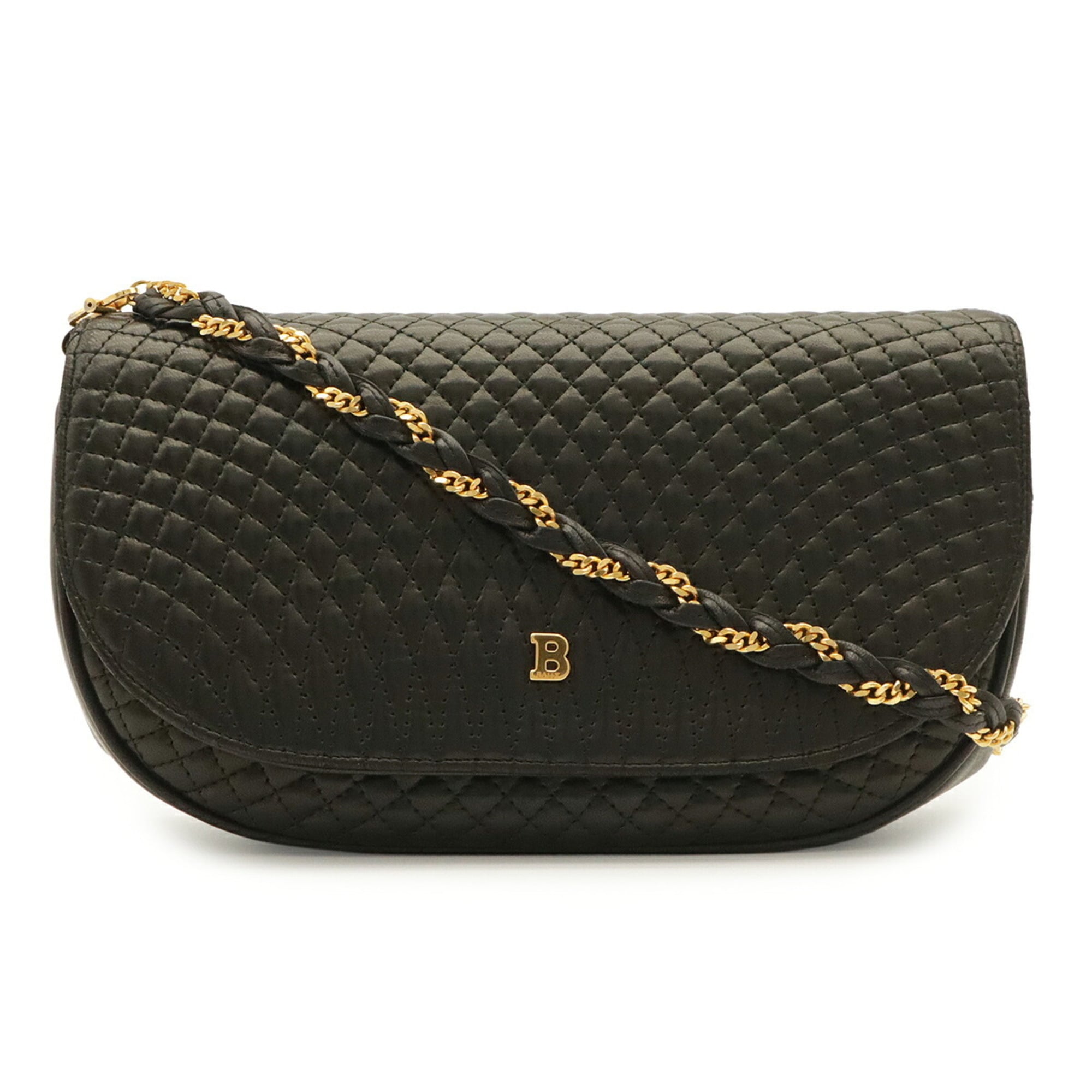Bally Black Leather Pochette Shoulder Bag (Pre-Owned)