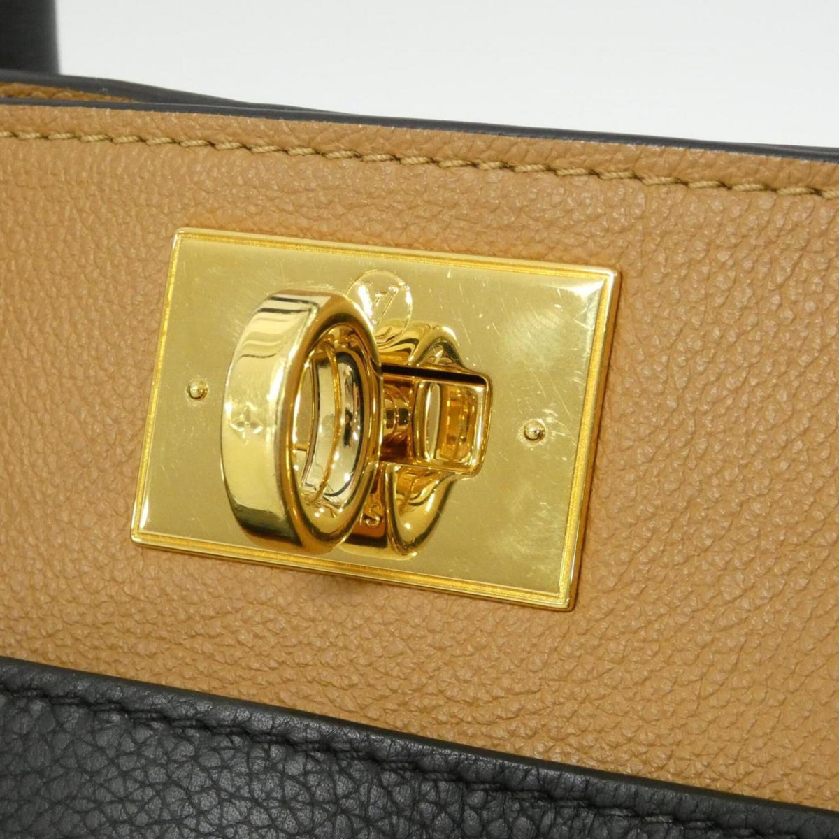 Louis Vuitton Monogram Black Leather Coated Canvas Handbag (Pre-Owned)