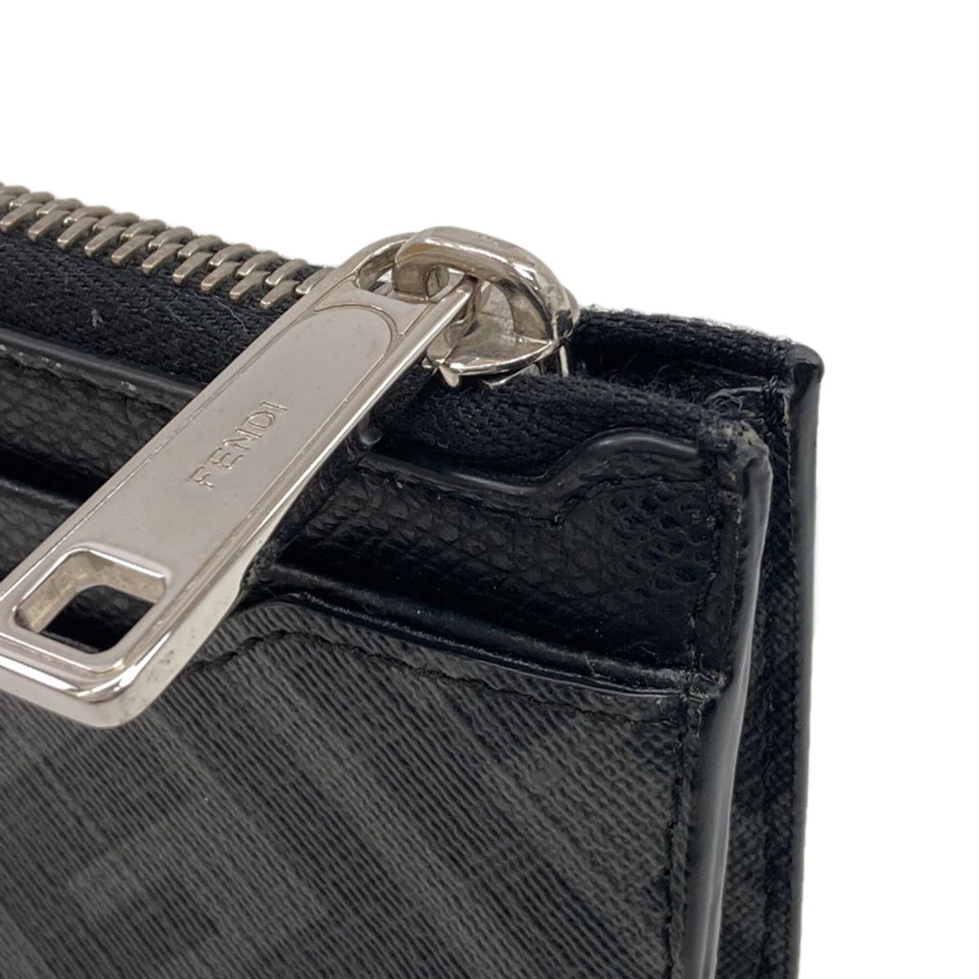 Fendi Gray Pvc Coin Purse/Coin Case (Pre-Owned)