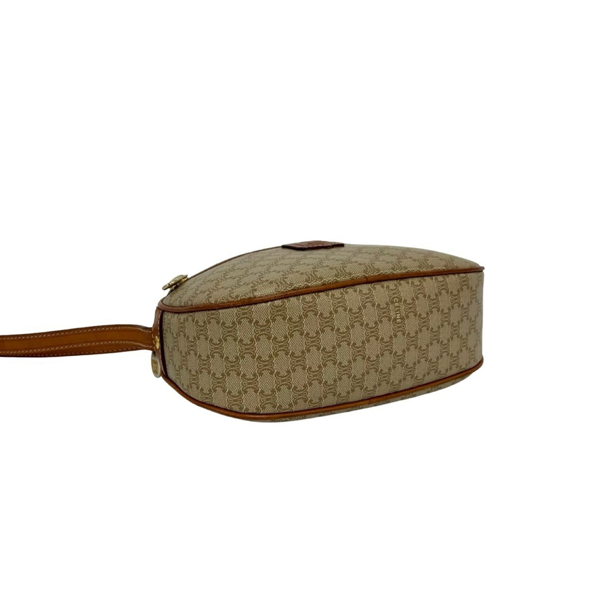 Celine Brown Leather Pvc Pochette Shoulder Bag (Pre-Owned)