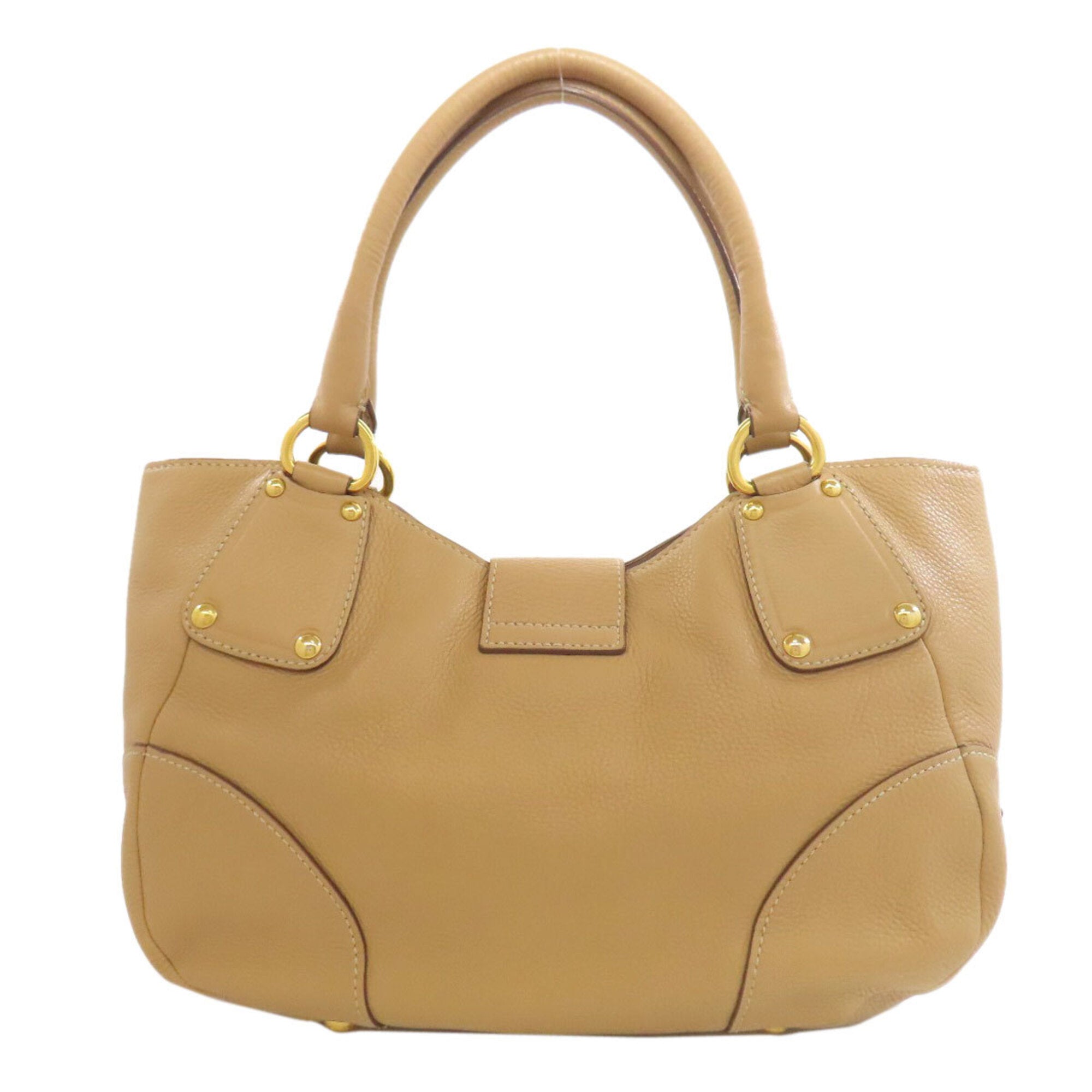 Prada Beige Leather Handbag (Pre-Owned)
