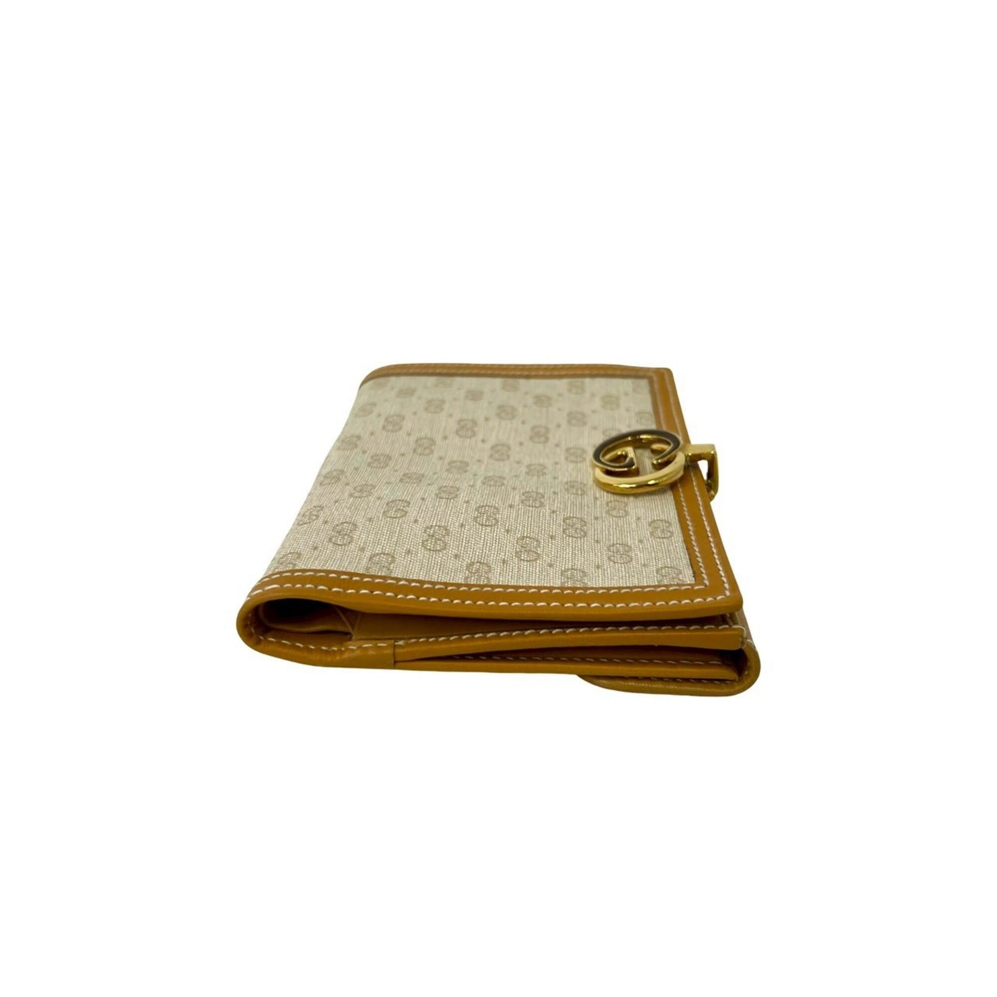 Gucci Beige Ivory Leather Pvc Wallet (Bi-Fold) (Pre-Owned)