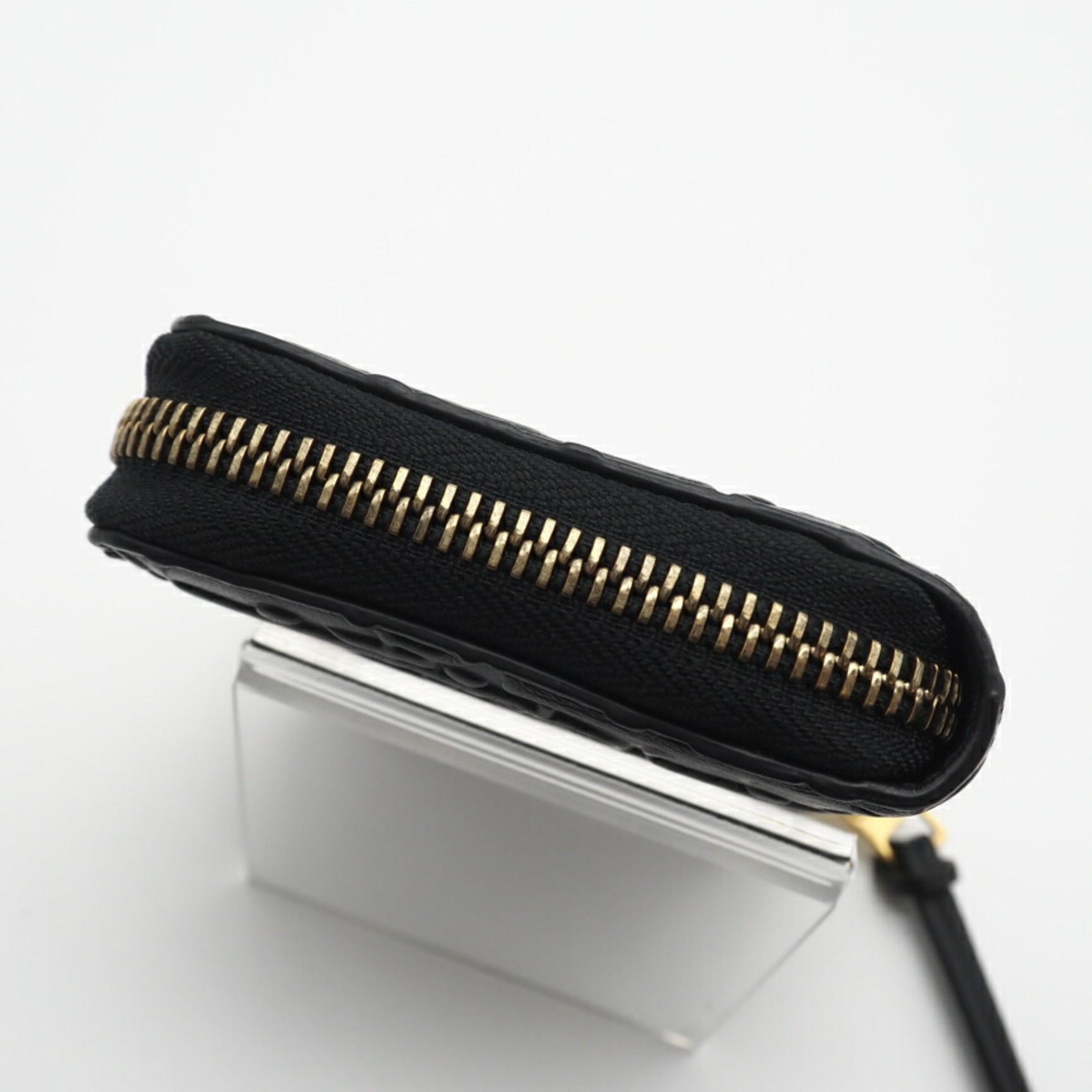 Christian Dior Black Leather Coin Purse/Coin Case (Pre-Owned)