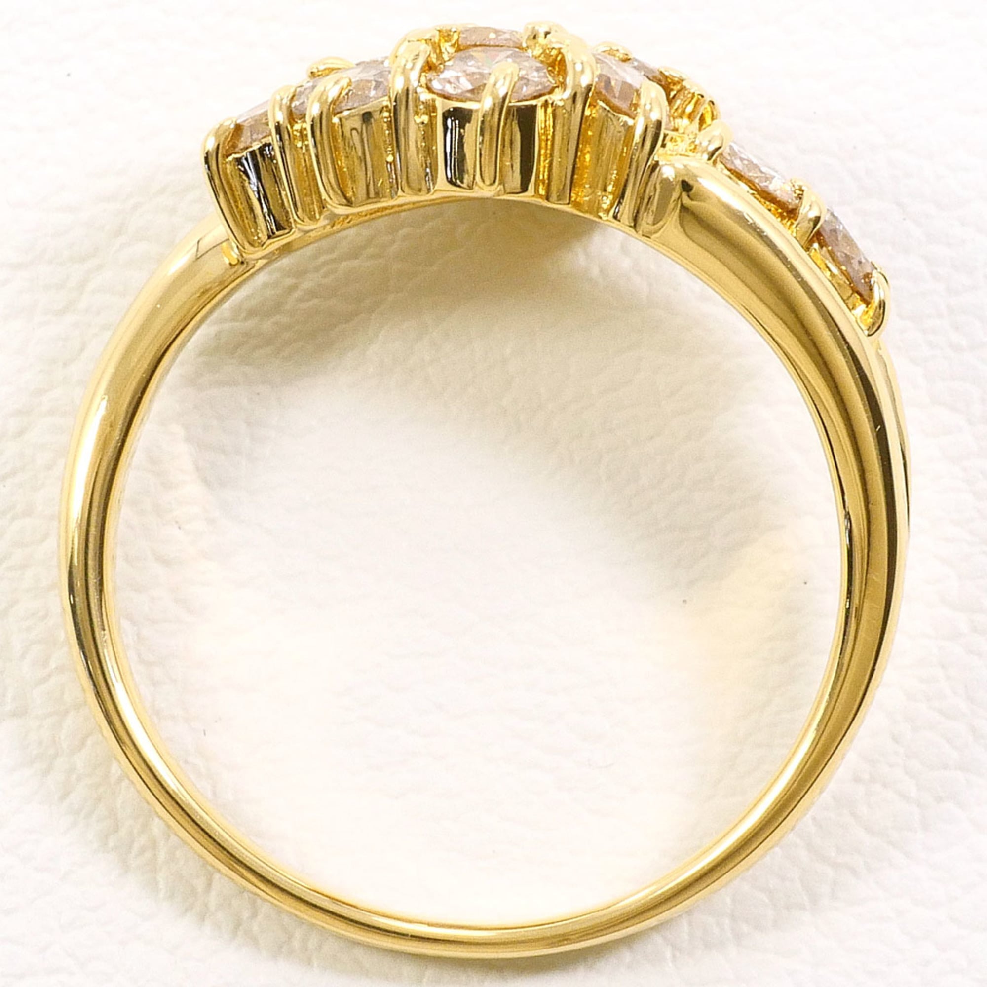 Unbranded Brown Yellow Gold Yellow Gold (18K) Band Ring (Pre-Owned)