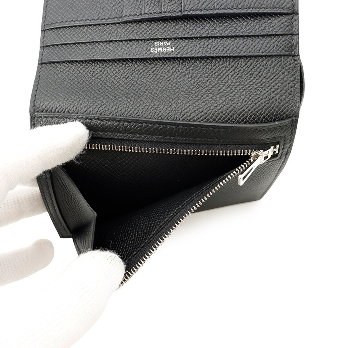 Hermes Black Epsom Leather Wallet (Bi-Fold) (Pre-Owned)