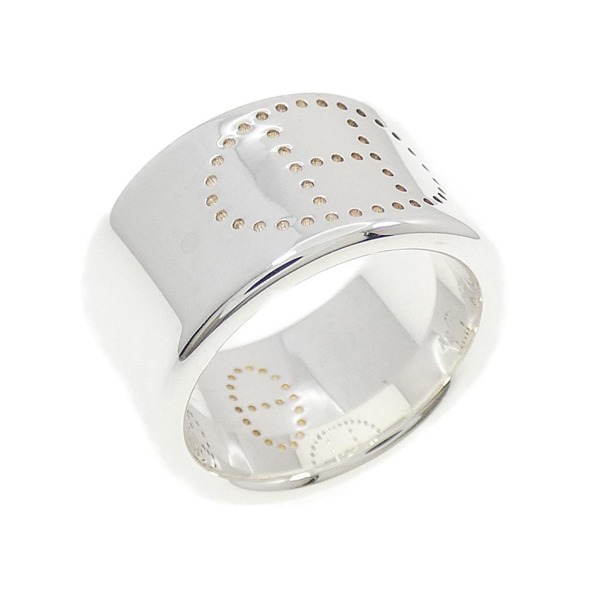 Hermes Silver Silver 925 Band Ring (Pre-Owned)